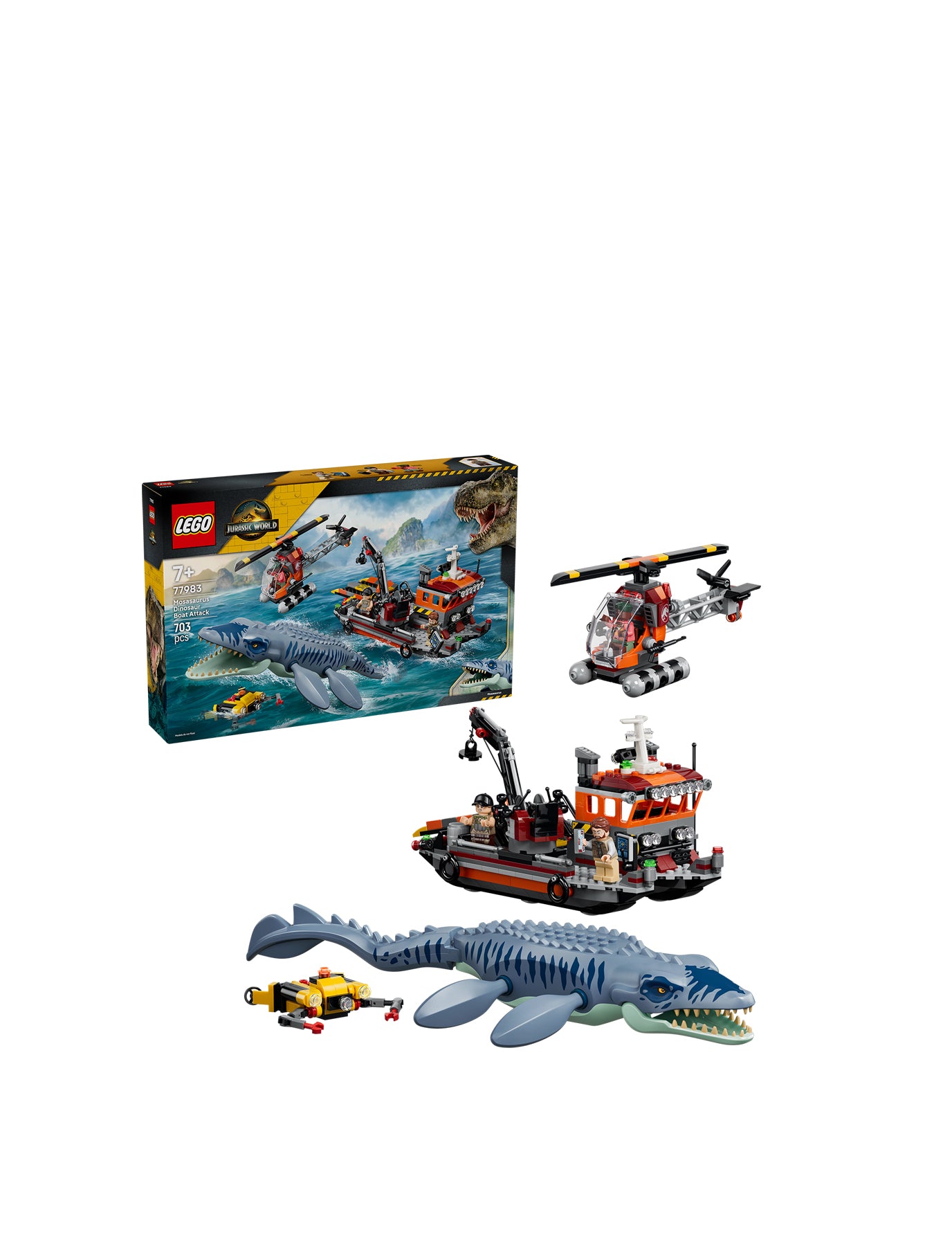 LEGO Mosasaurus Dinosaur Boat Attack