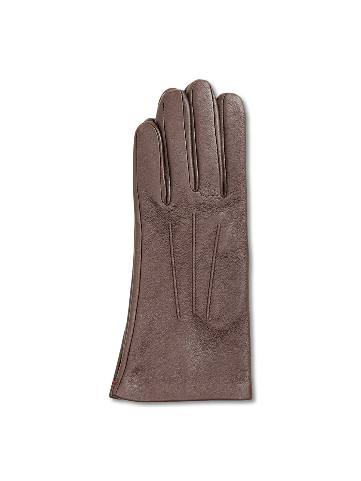 Silk-Lined Felicity Leather Gloves - Mocca