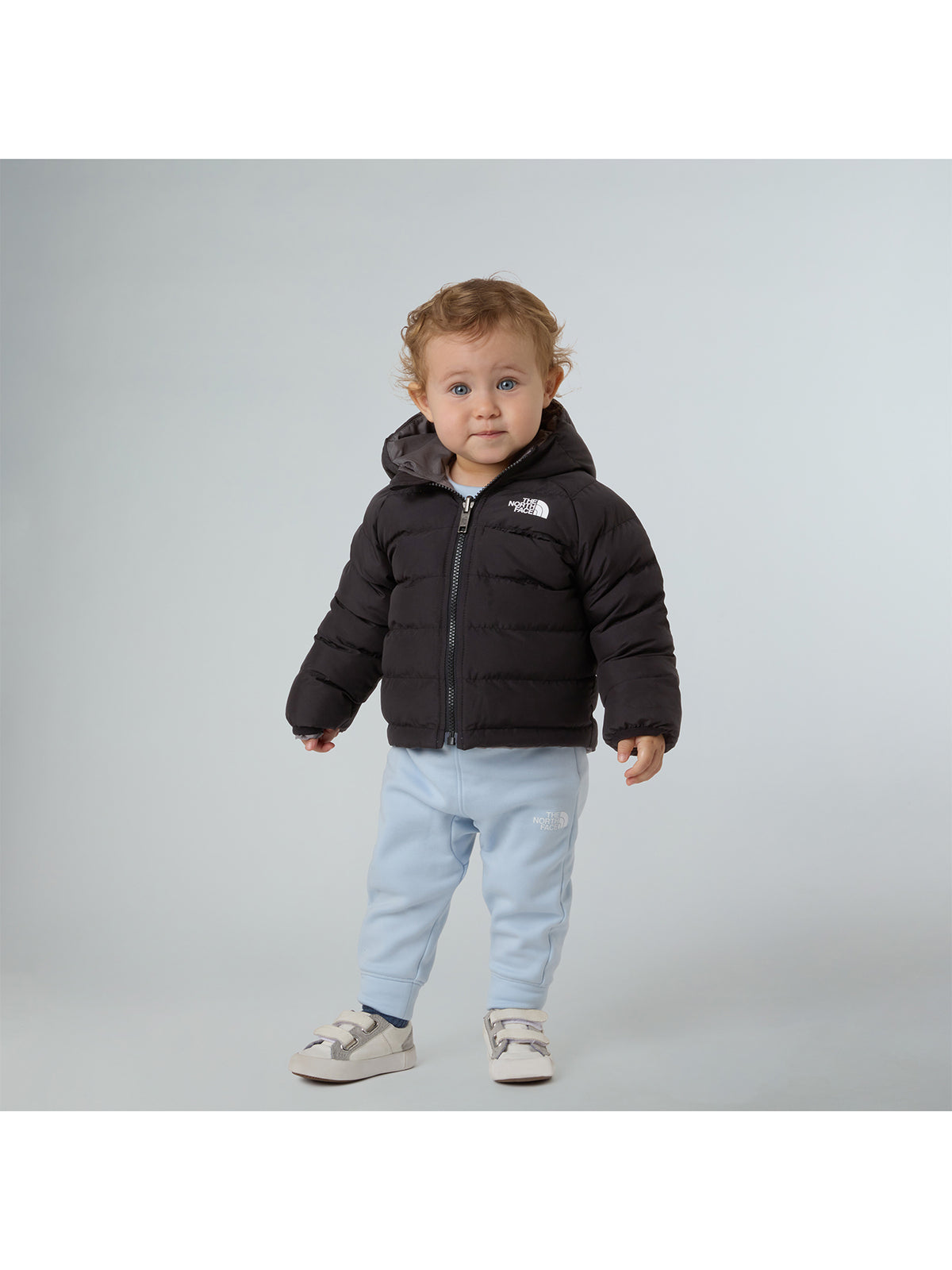 Baby Reversible Perrito Hooded Jacket - TNF Black & Smoked Pearl