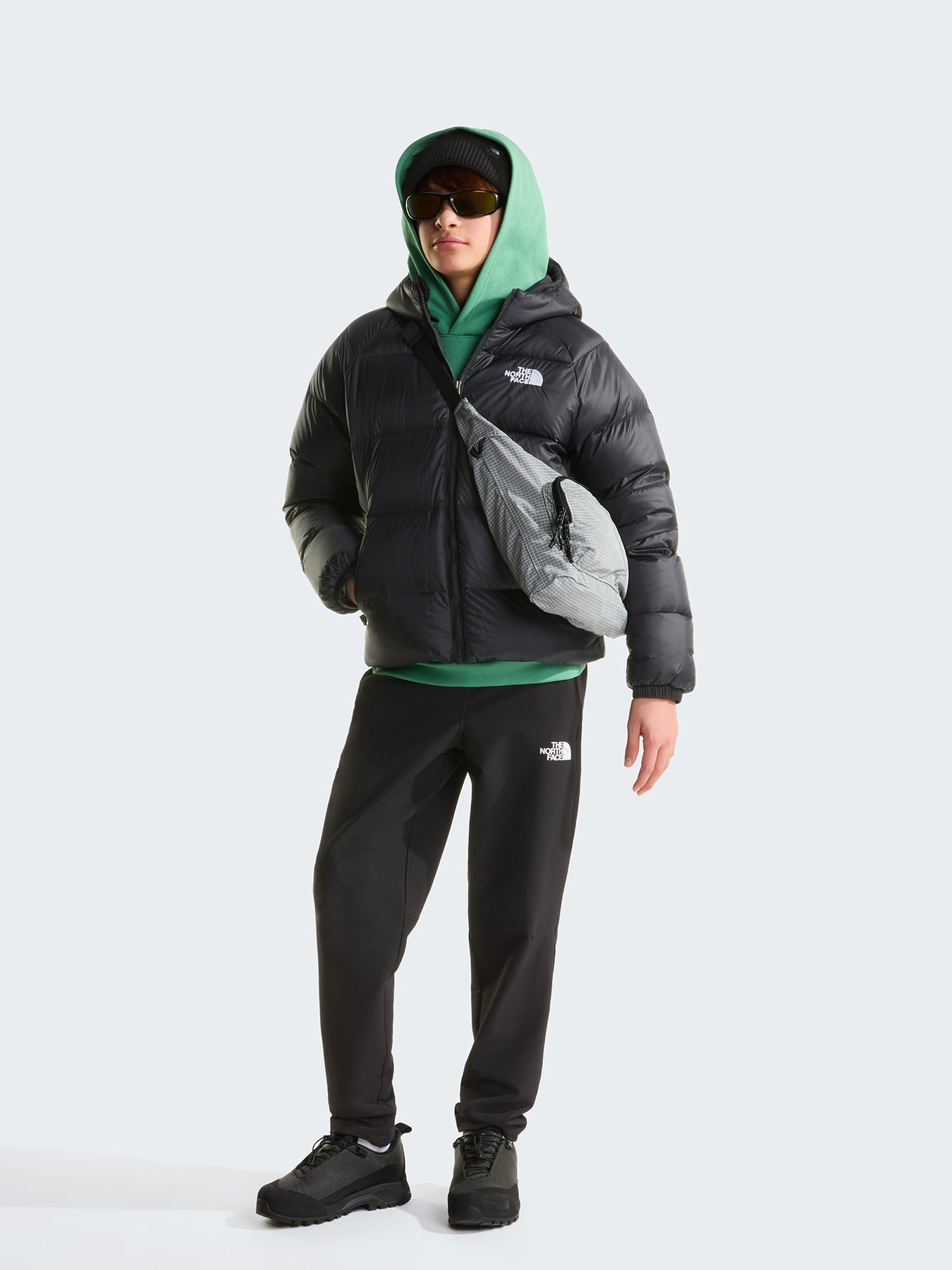 Kids' Hydrenalite Down Hooded Jacket Black