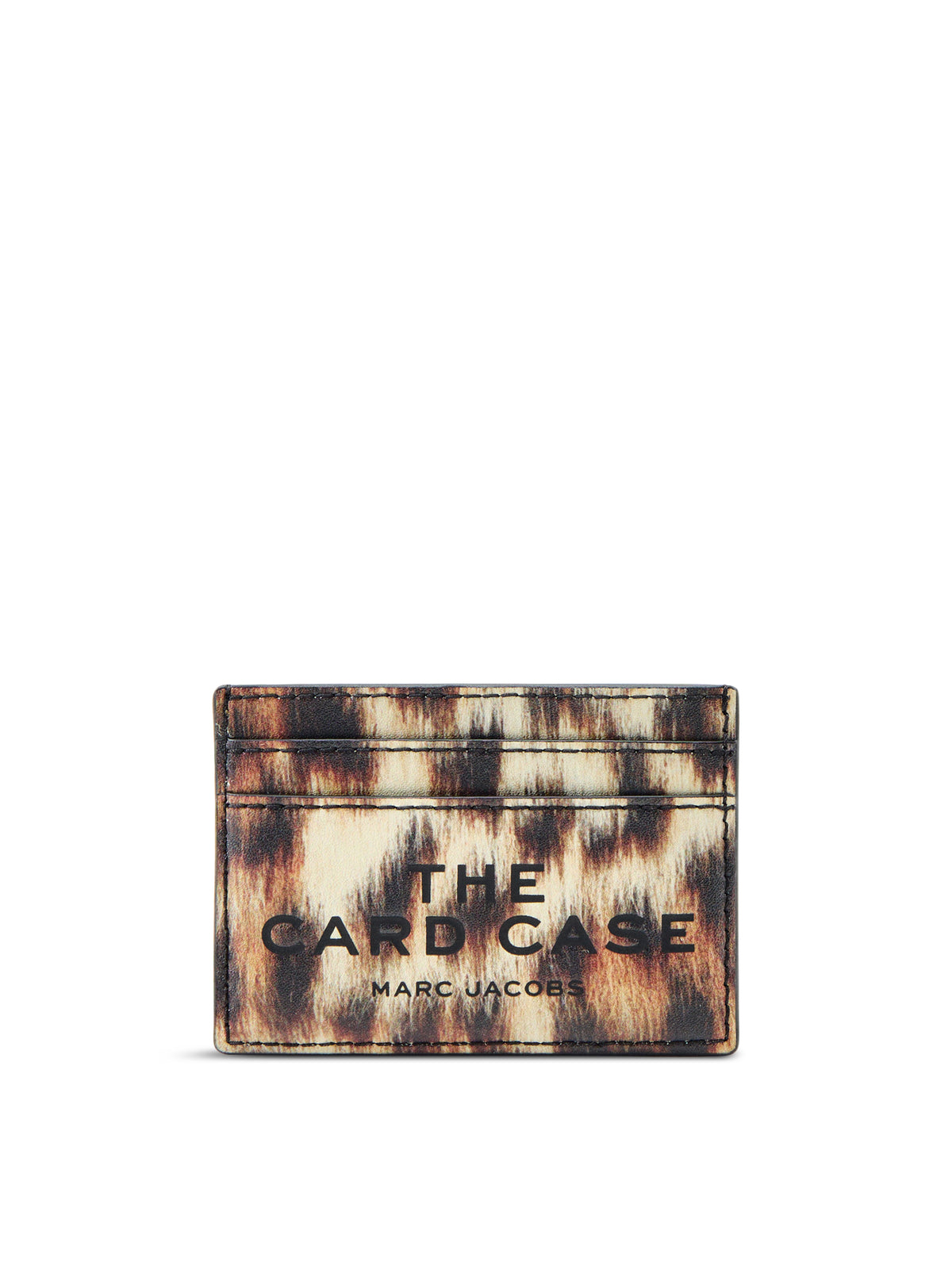 The Coated Leather Card Case - Brown Multi