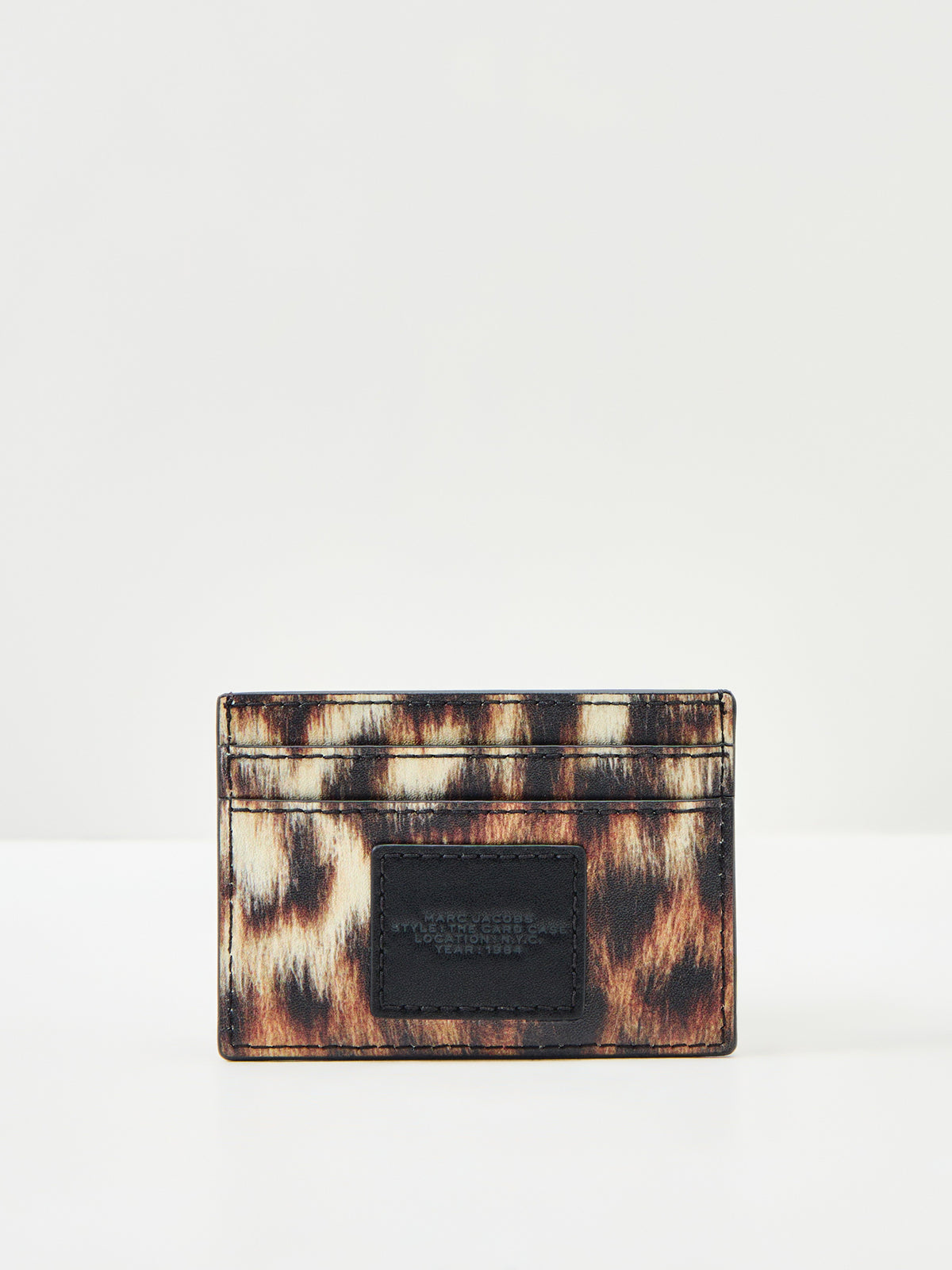 The Coated Leather Card Case - Brown Multi