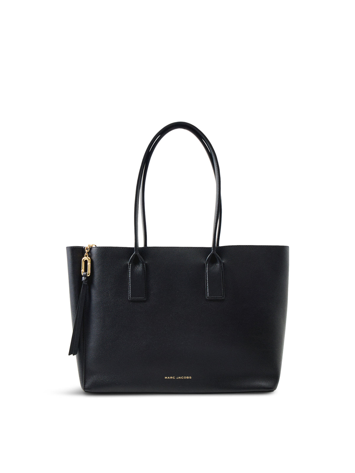 The Work Coated Leather Tote Bag - Black