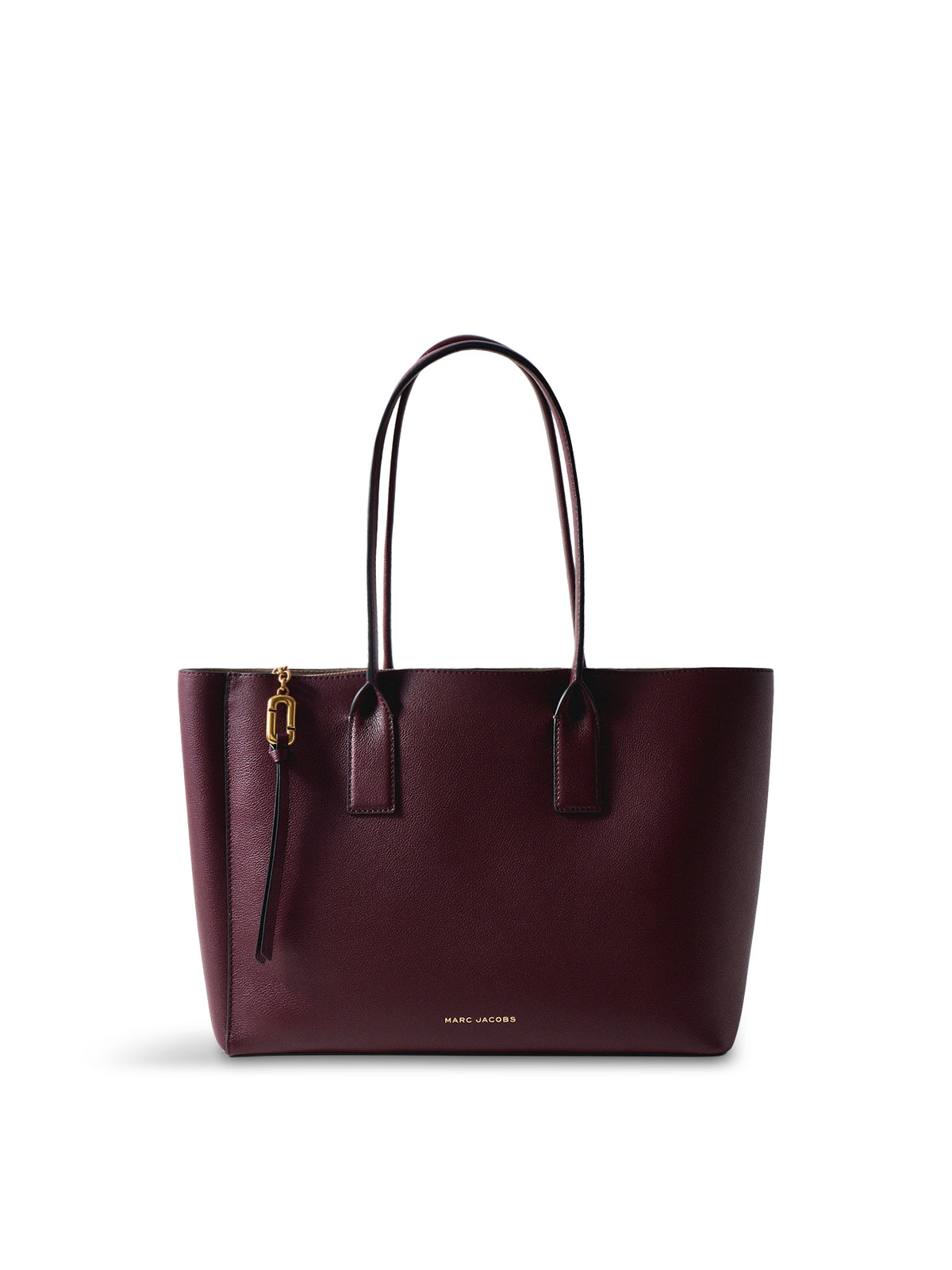 The Work Coated Leather Tote Bag - Dark Port