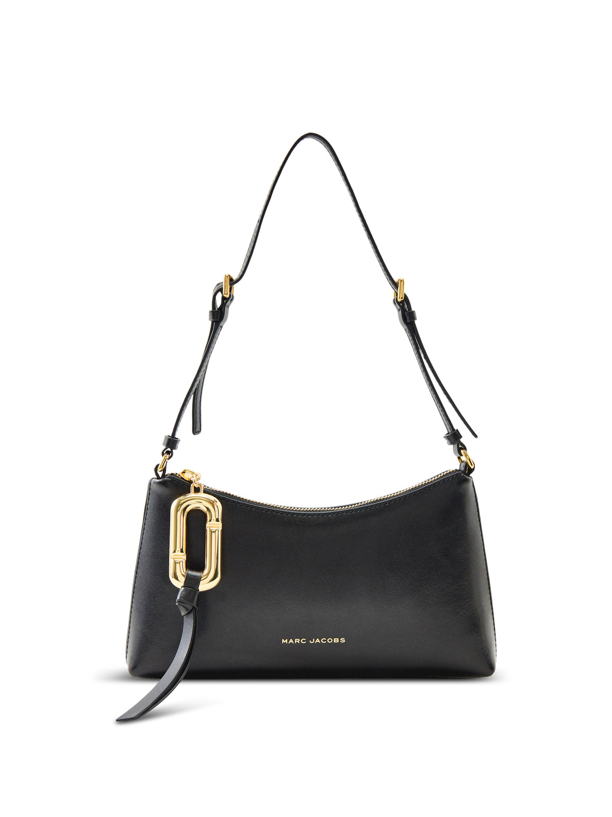 The Pouch Mini Coated Leather Shoulder Bag - Black