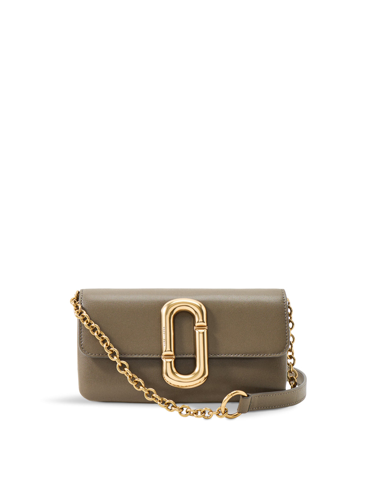 The Wallet On Chain Coated Leather Bag - Forest