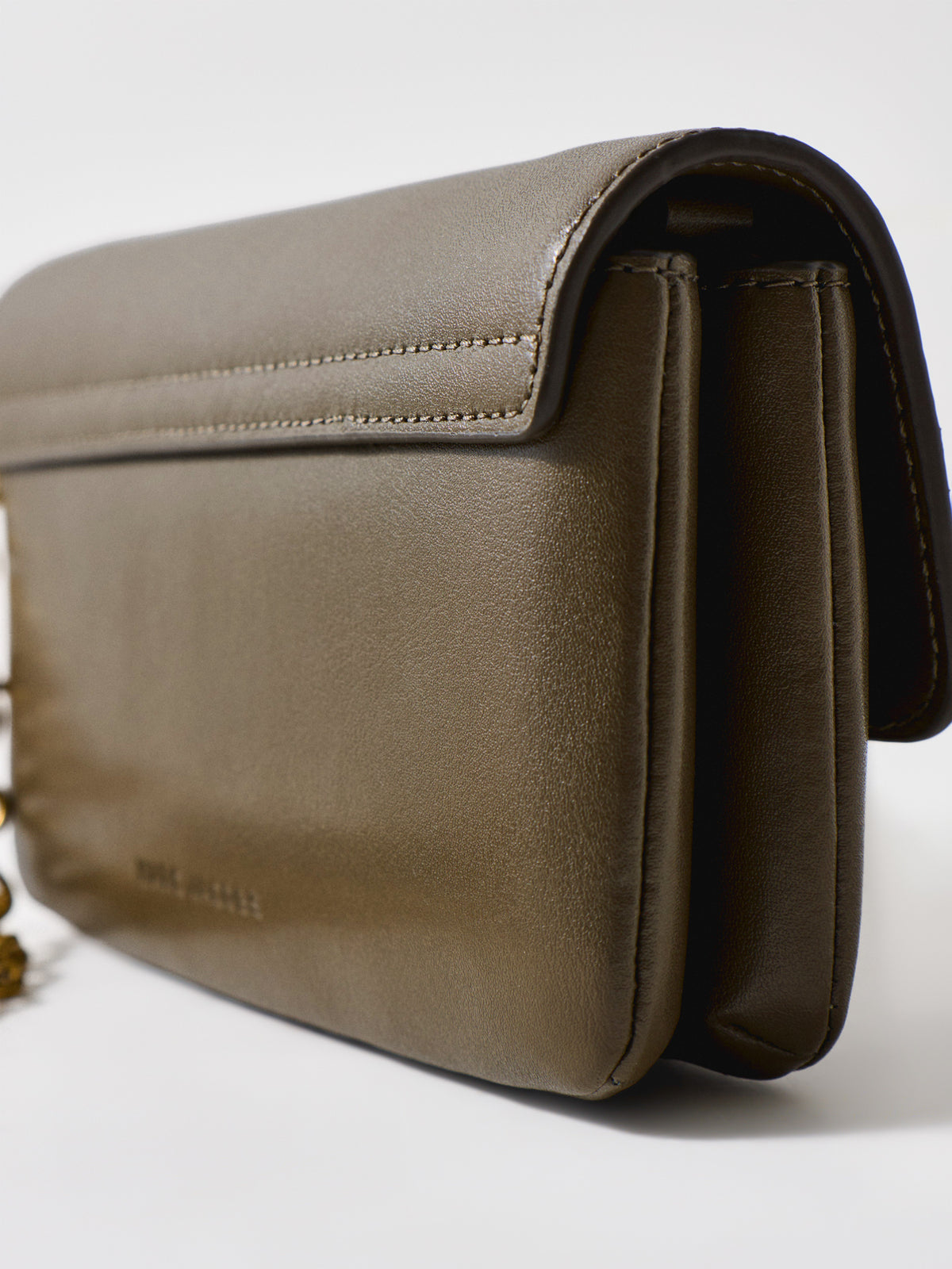 The Wallet On Chain Coated Leather Bag - Forest