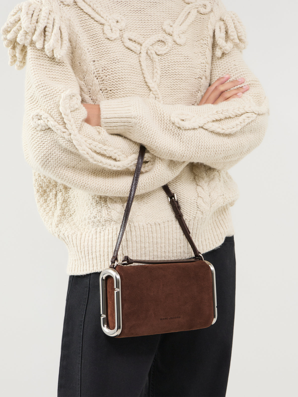 Suede Leather The Juliette Shoulder Bag - Hazelnut