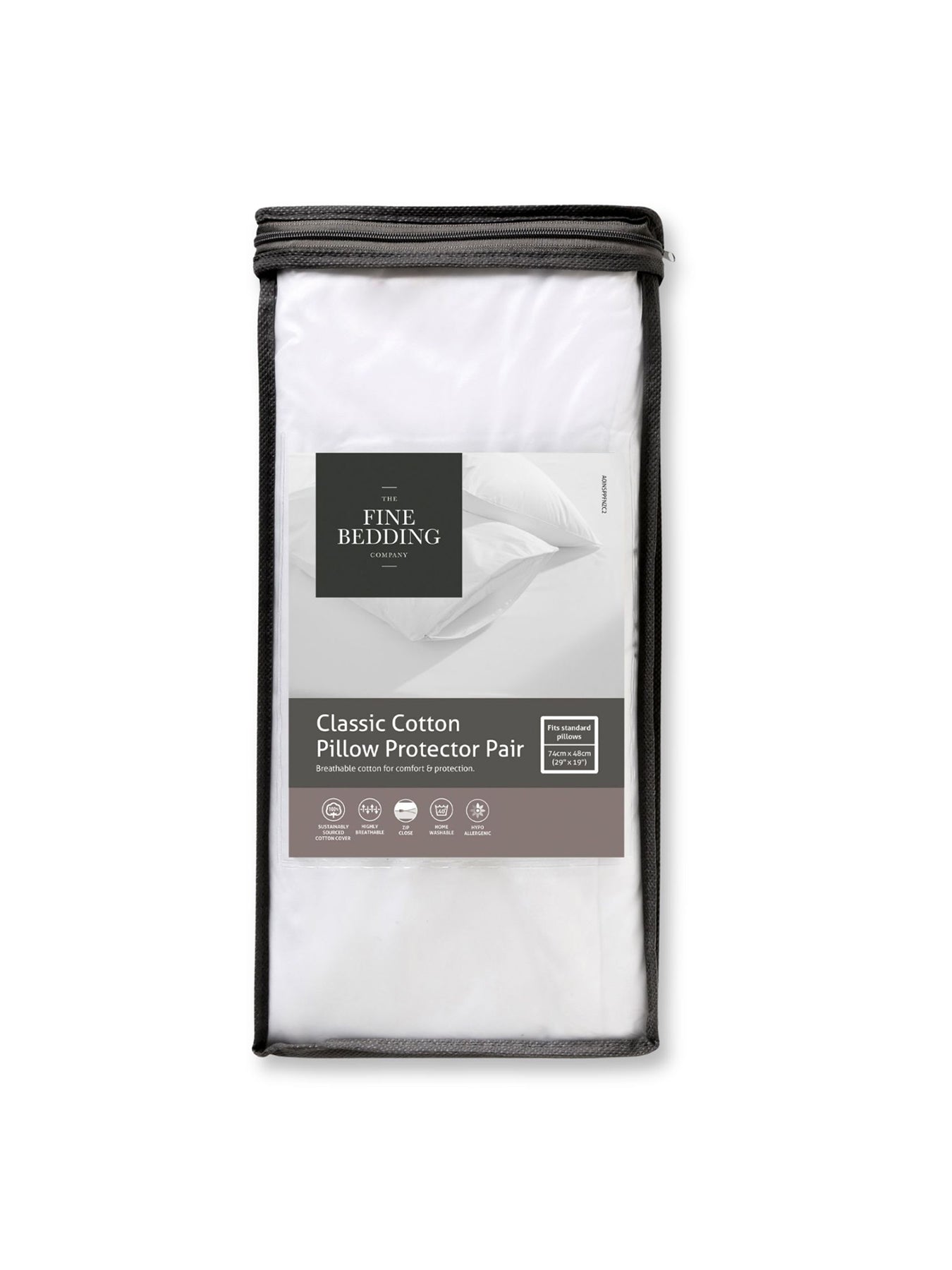 The Fine Bedding Company Classic Cotton Pillow Protector Pair