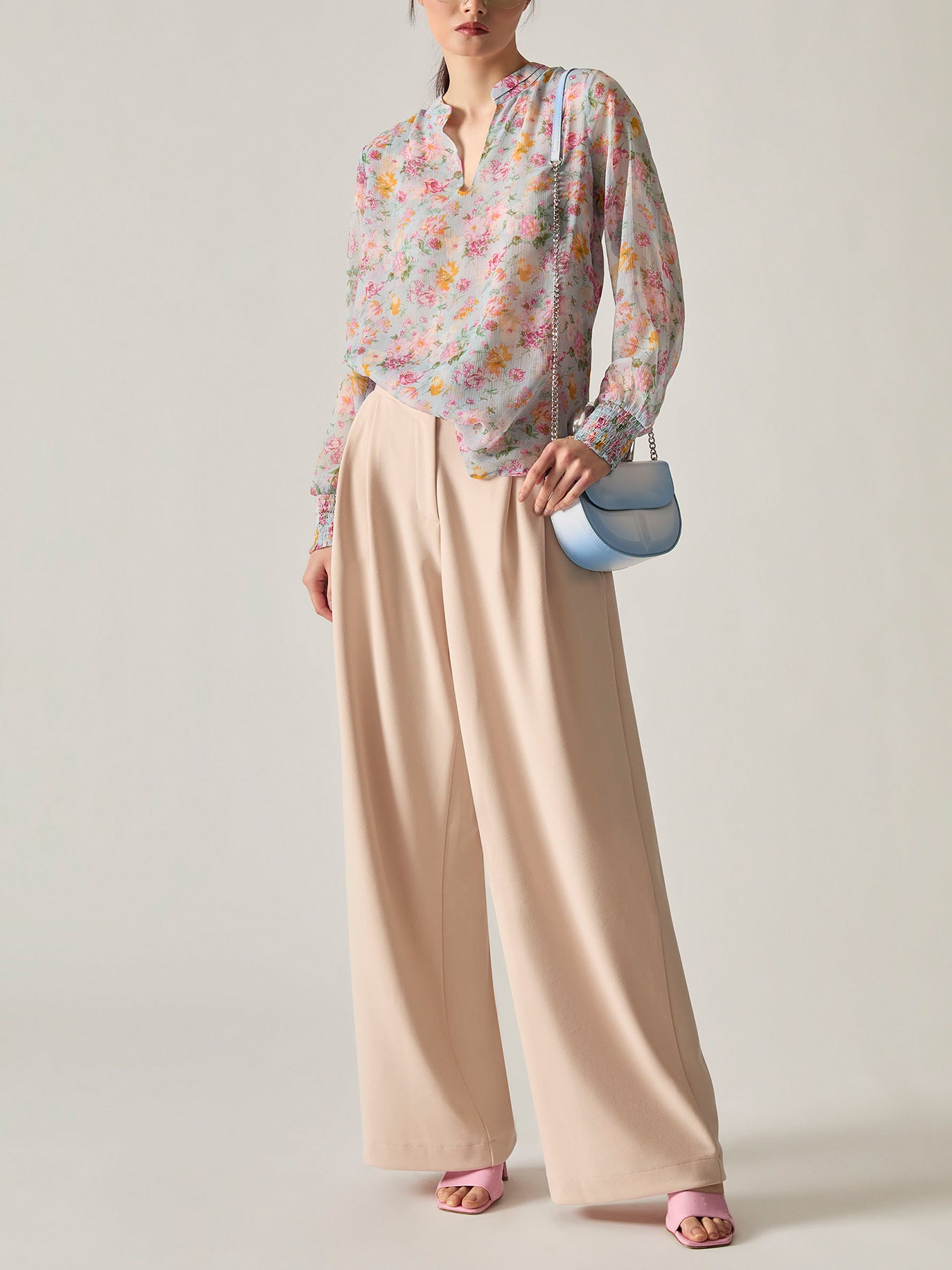 Soft Vintage Floral Blouse Multi