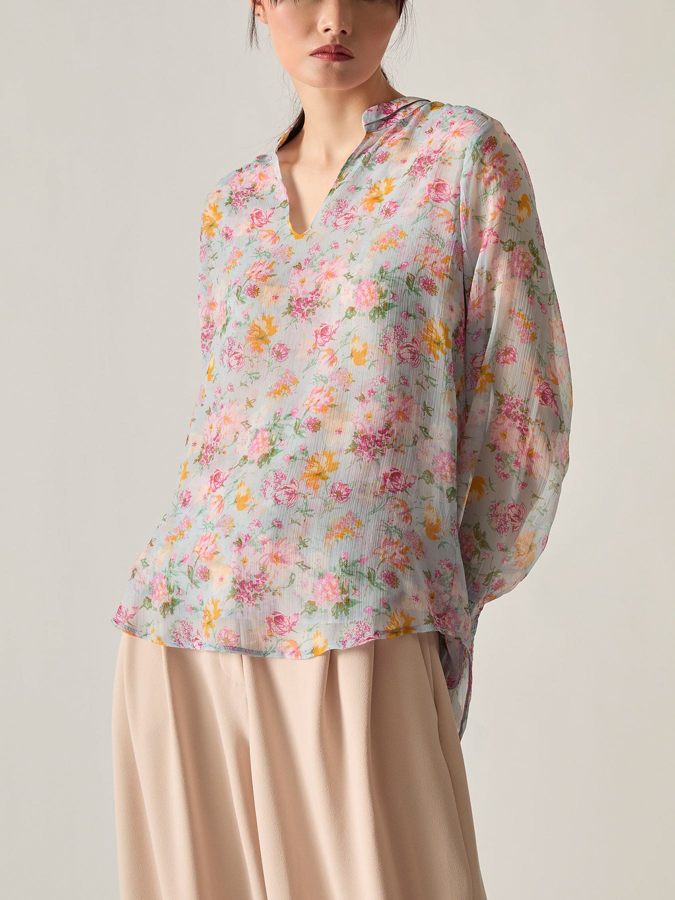 Soft Vintage Floral Blouse Multi
