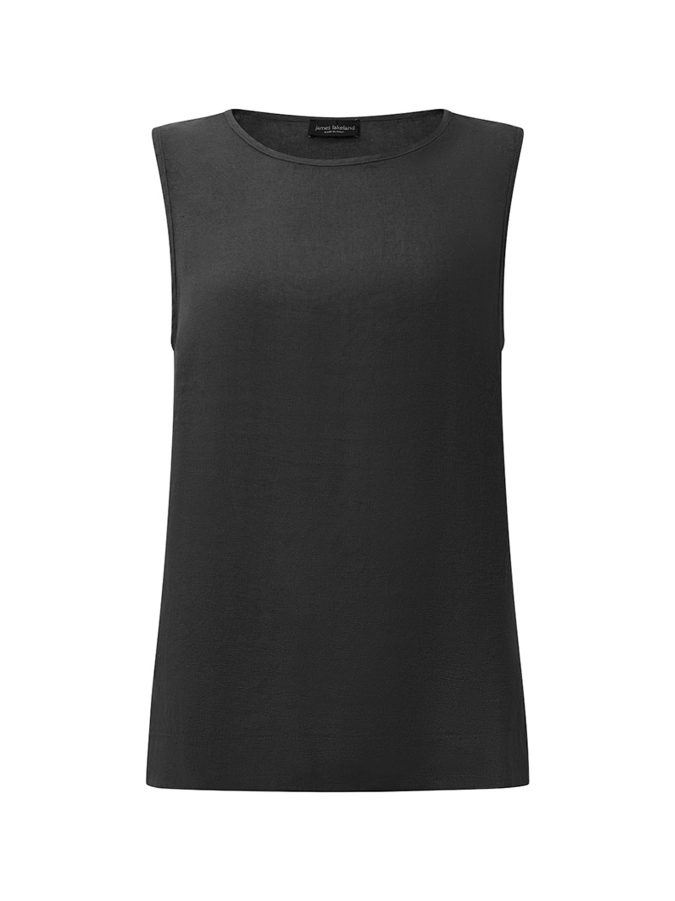 Holiday Linen Blend Top Black