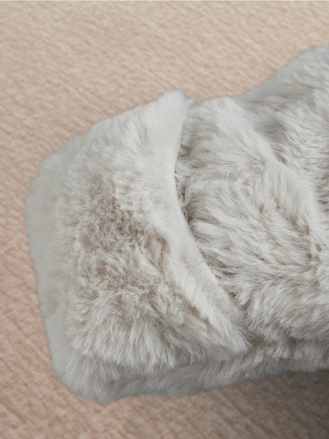 Baby Faux Fur Pramsuit Grey
