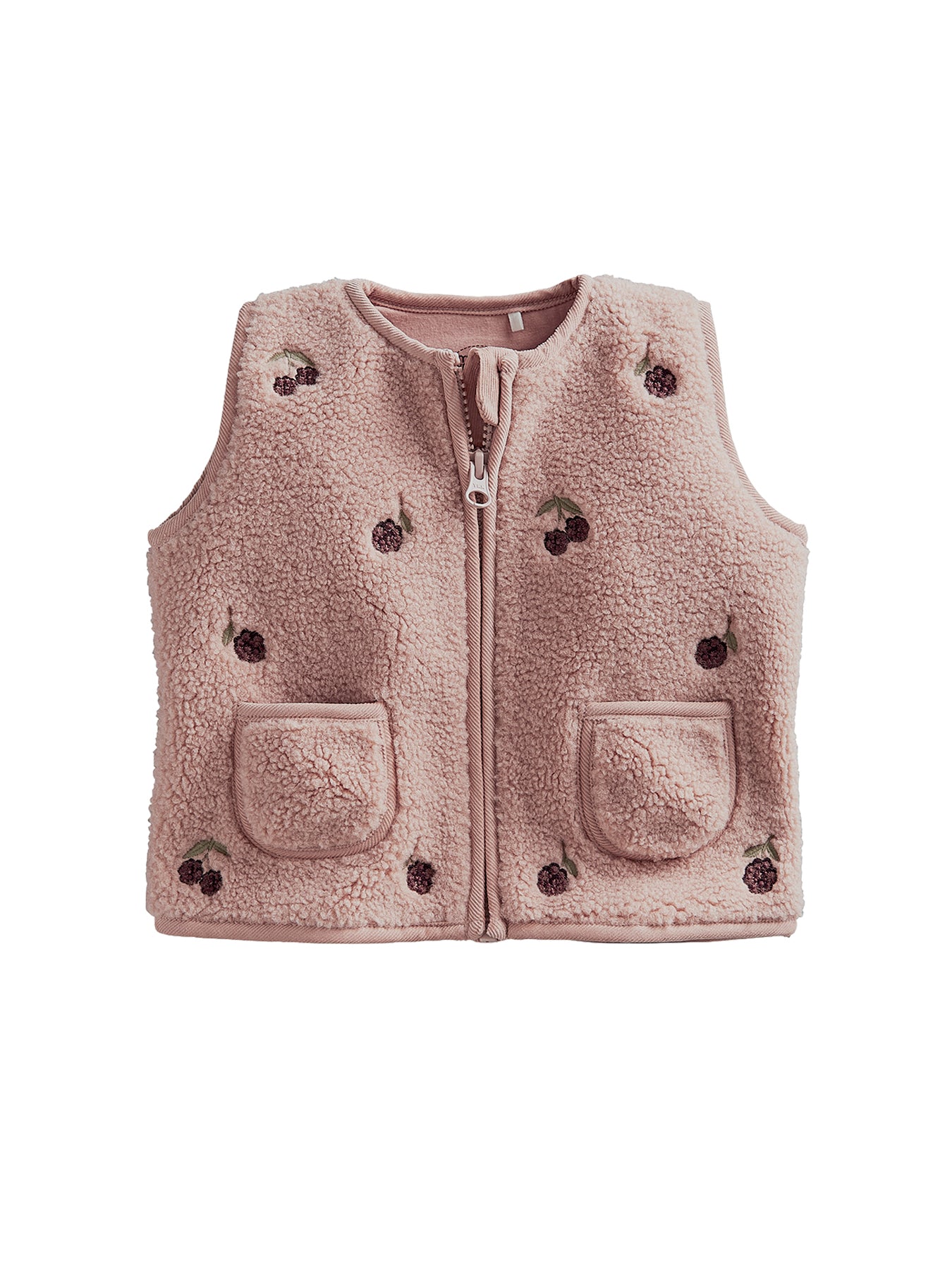 Baby Embroidered Gilet Pink