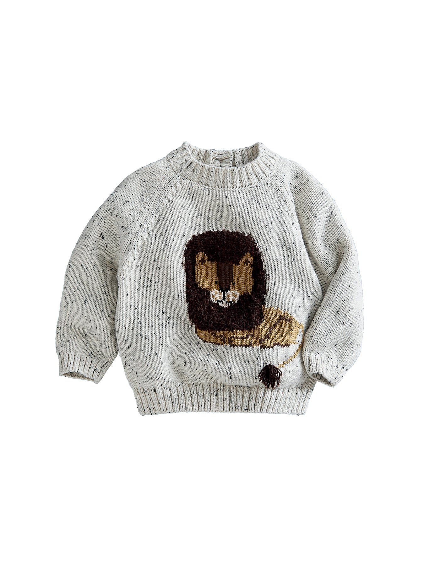 Baby Lion Knitted Jumper Beige
