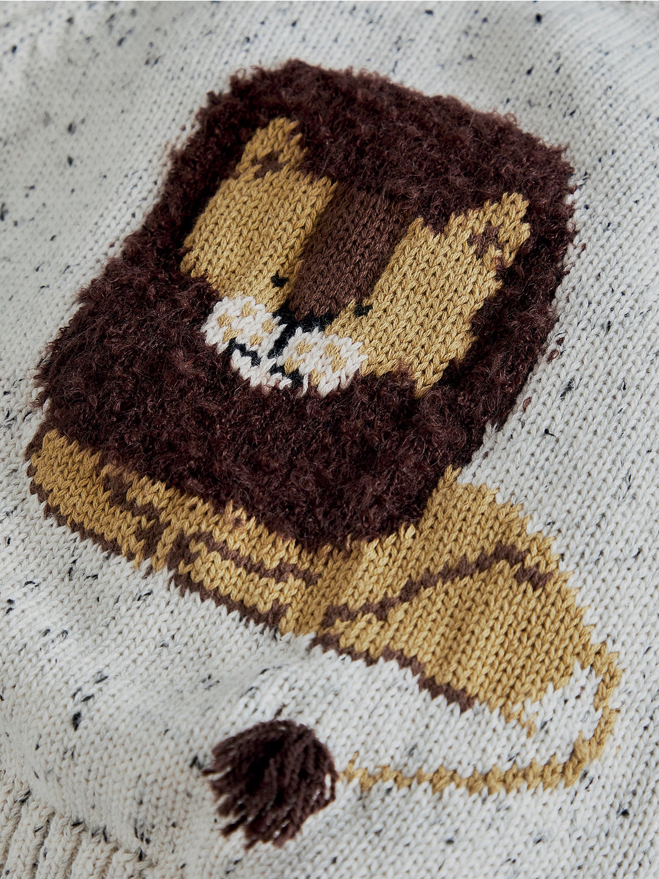 Baby Lion Knitted Jumper Beige