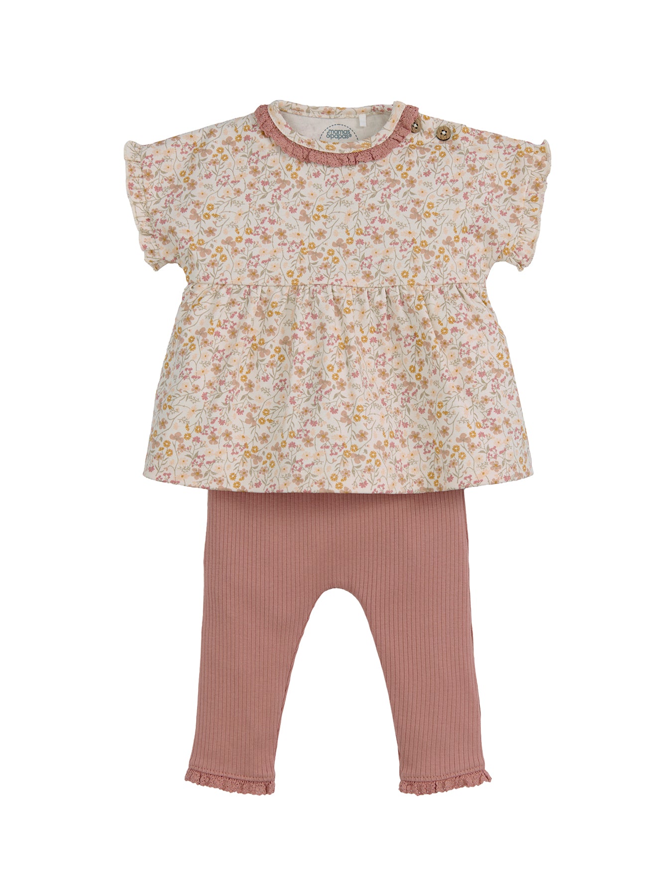 Baby Two Piece T-Shirt & Legging Set Pink