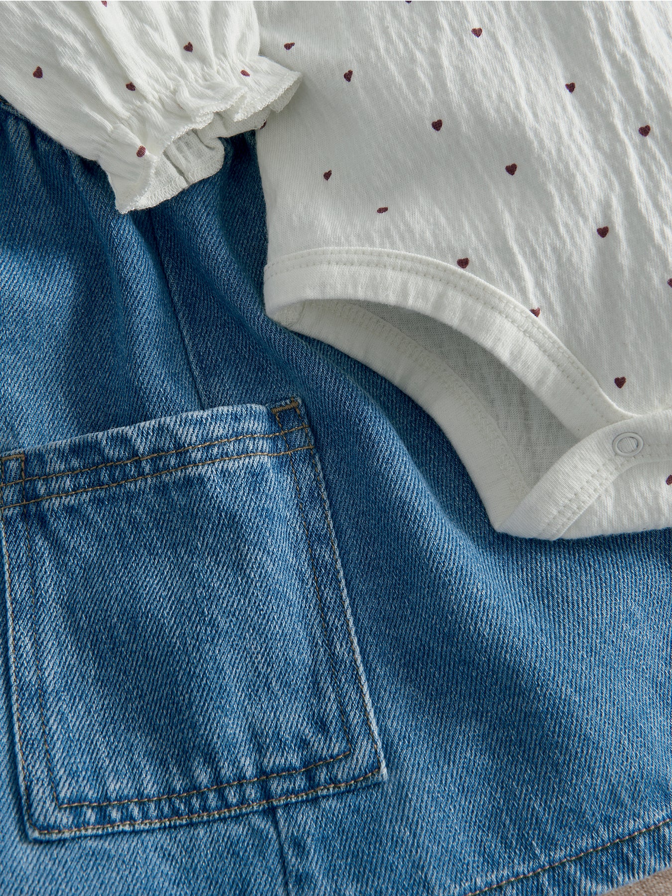 Baby 2-Piece Pinafore Set Red Rumour