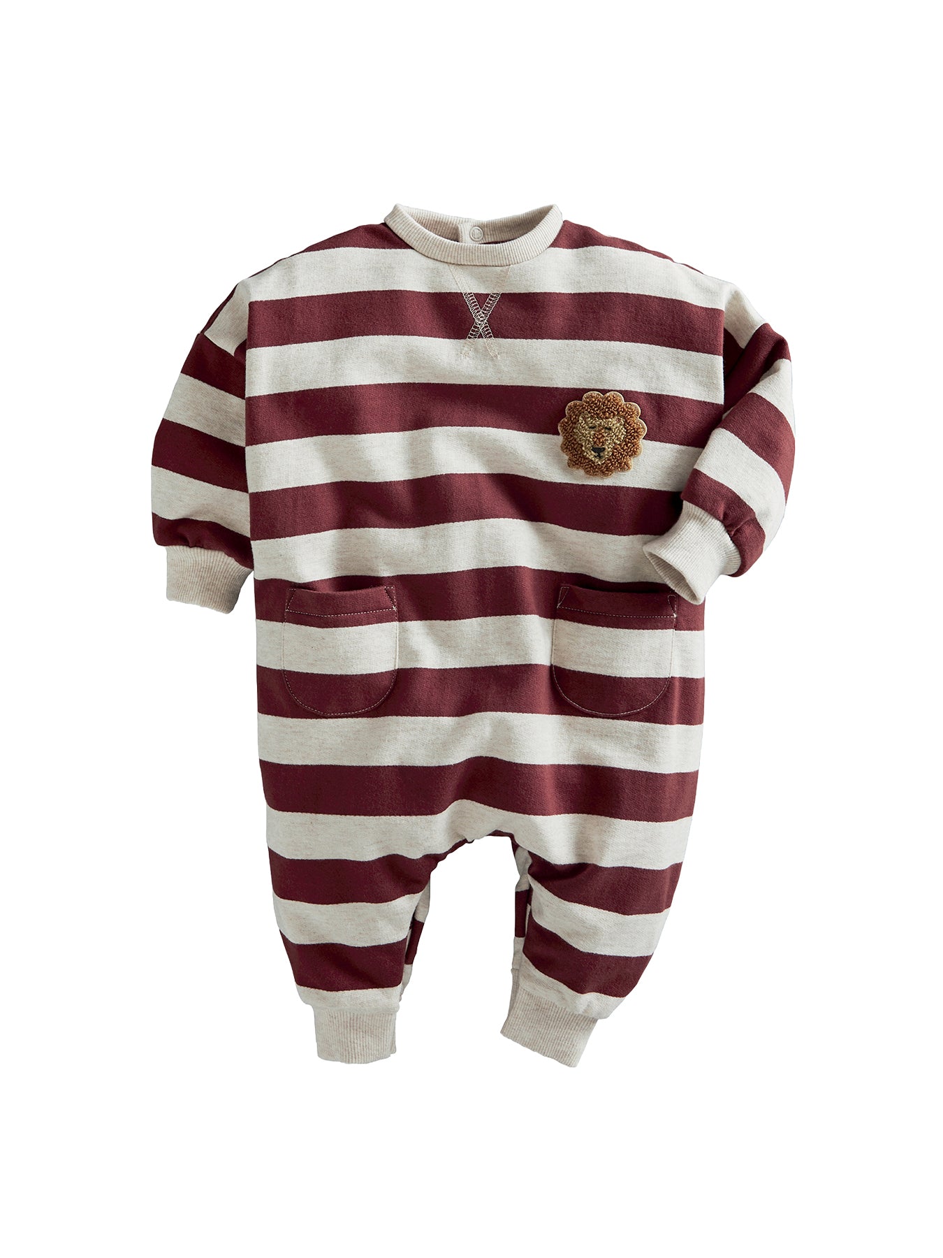 Baby Stripe Romper Red