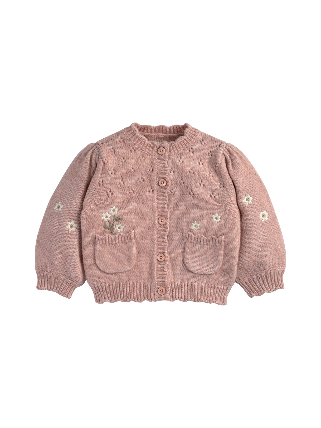 Baby Embroidered Cardigan Pink