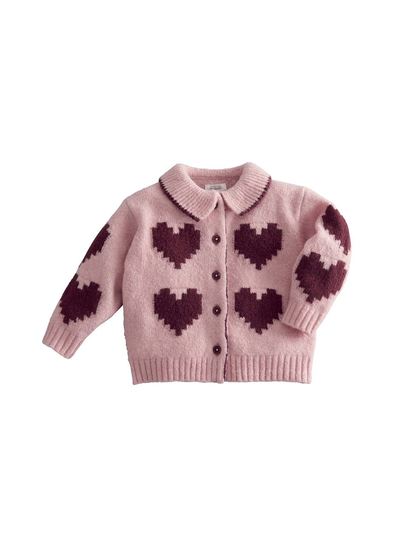 Baby Heart Cardigan Pink