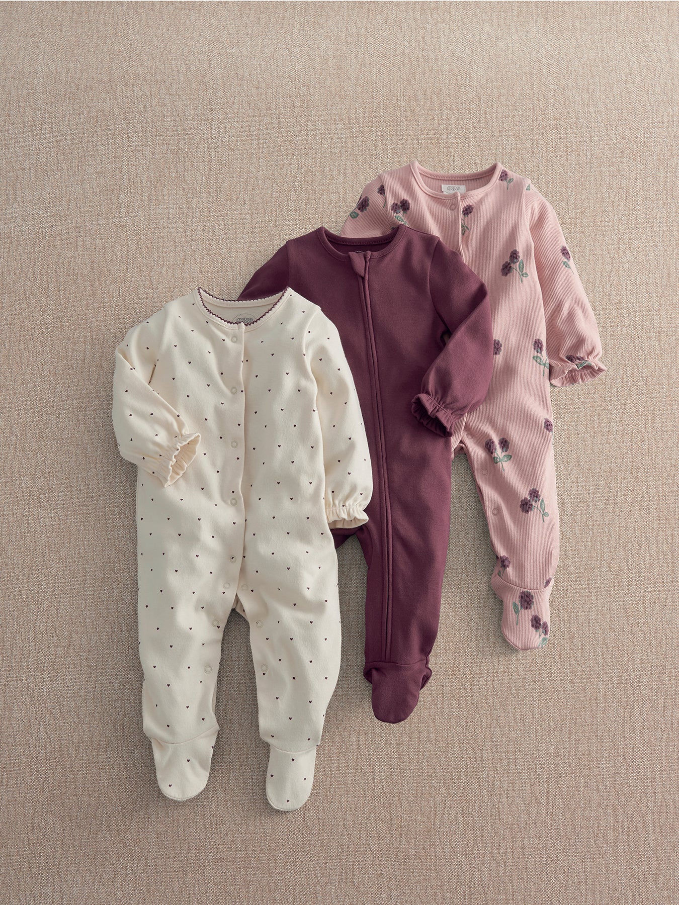 3-Pack Pony Club Cotton Sleepsuits