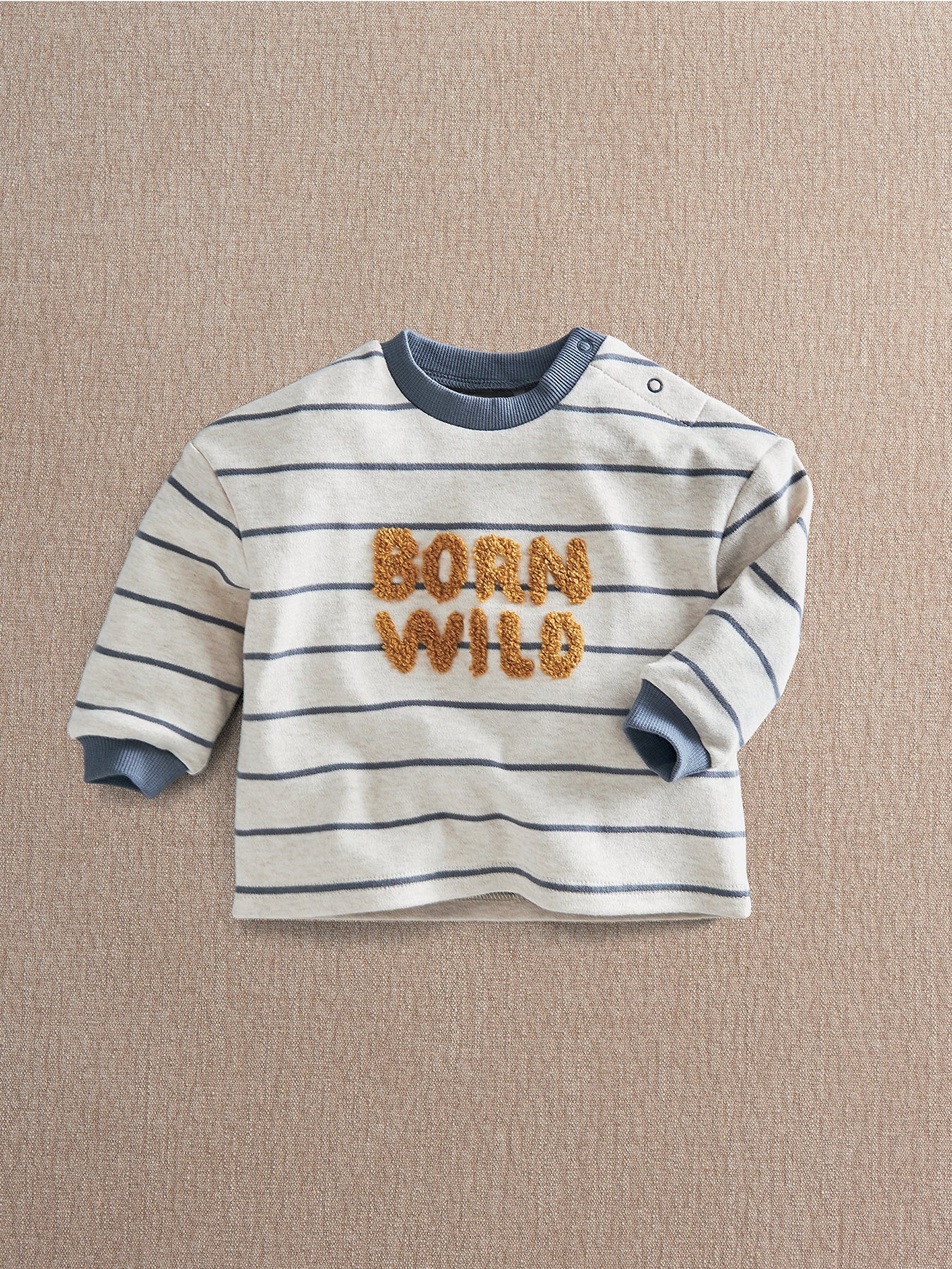 Baby Lion Bouclé Sweatshirt Beige