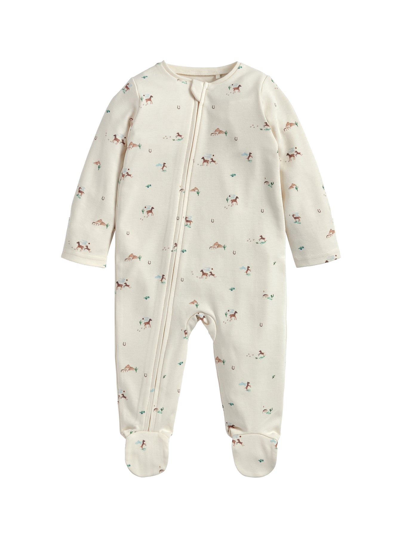 Baby Rodeo Zip Sleepsuit Cream