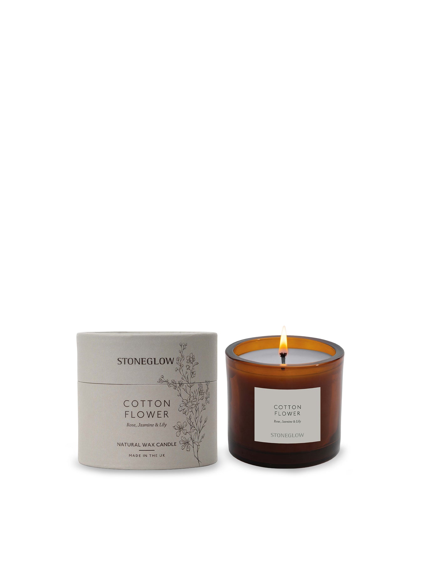 Cotton Flower Natural Wax Tumbler Candle