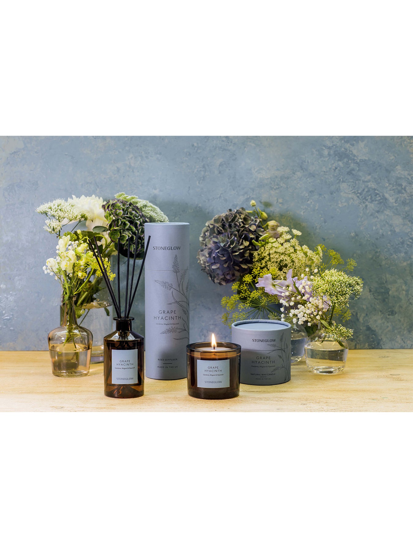Grape Hyacinth Natural Wax Tumbler Candle