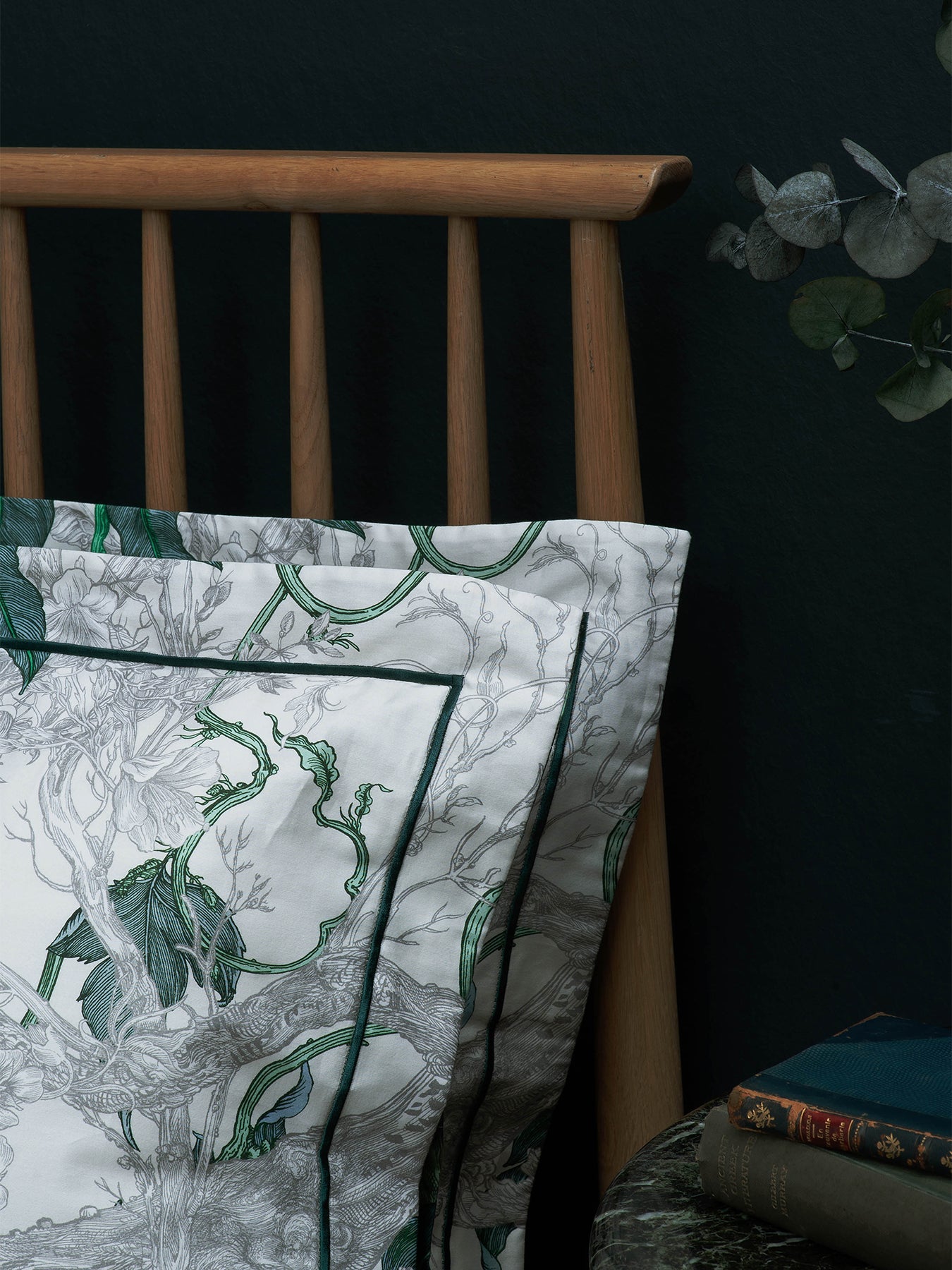 Leaforia Verde Oxford Pillowcase Pair 50cm x 75cm