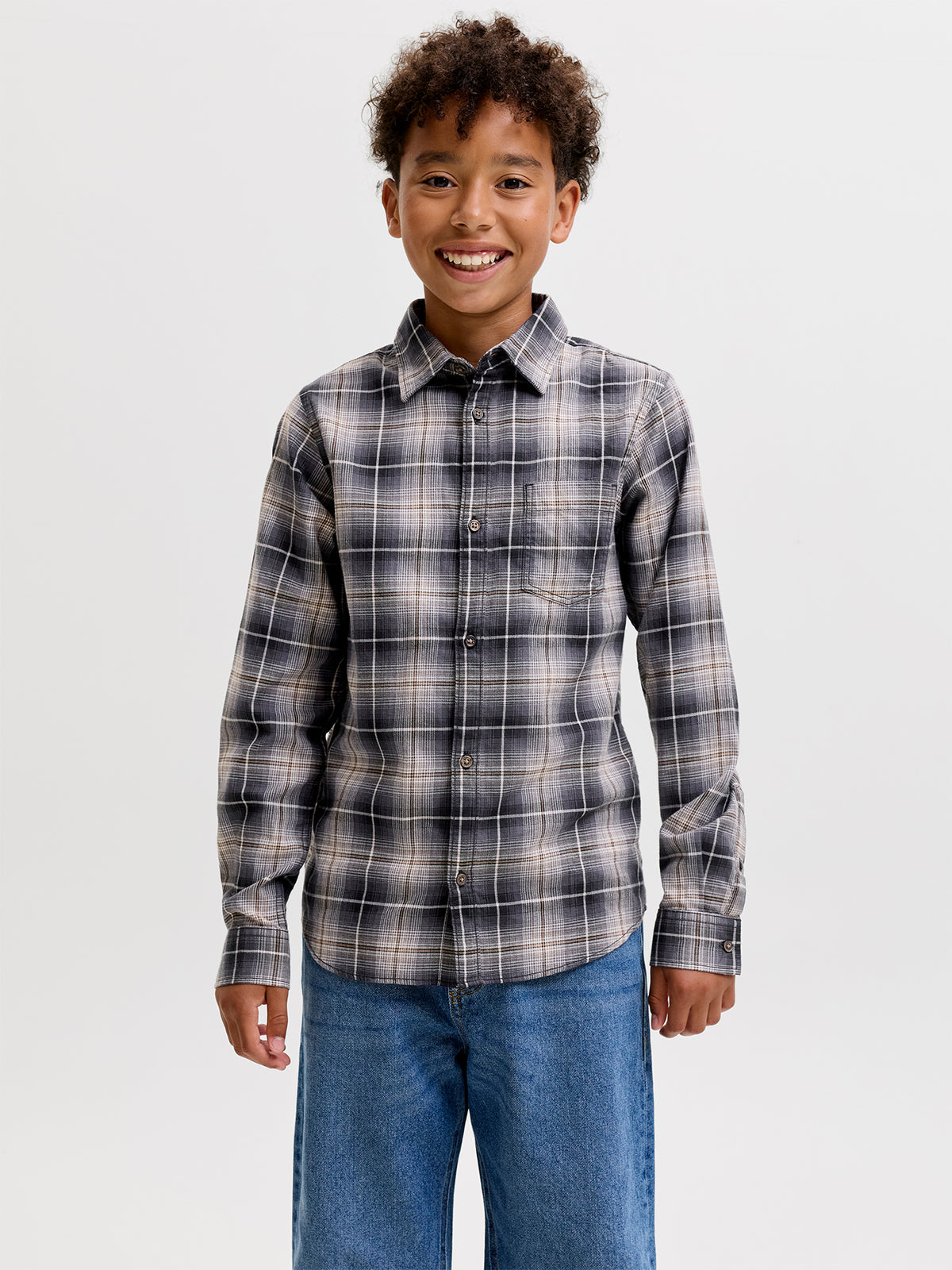 Kids James Long Sleeve Flannel Overshirt