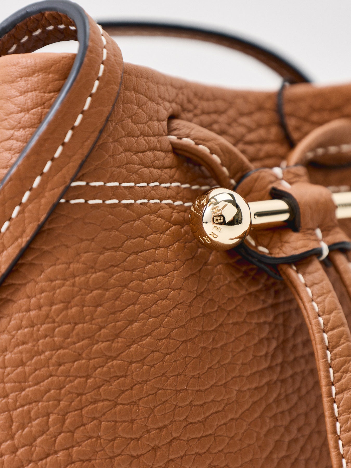 Strathberry Osette Large Leather Pouch Tan