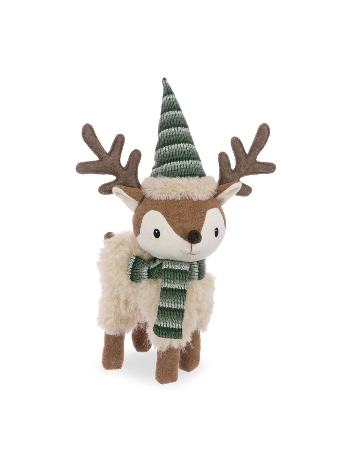 Fluffy Standing Reindeer Christmas Decoration