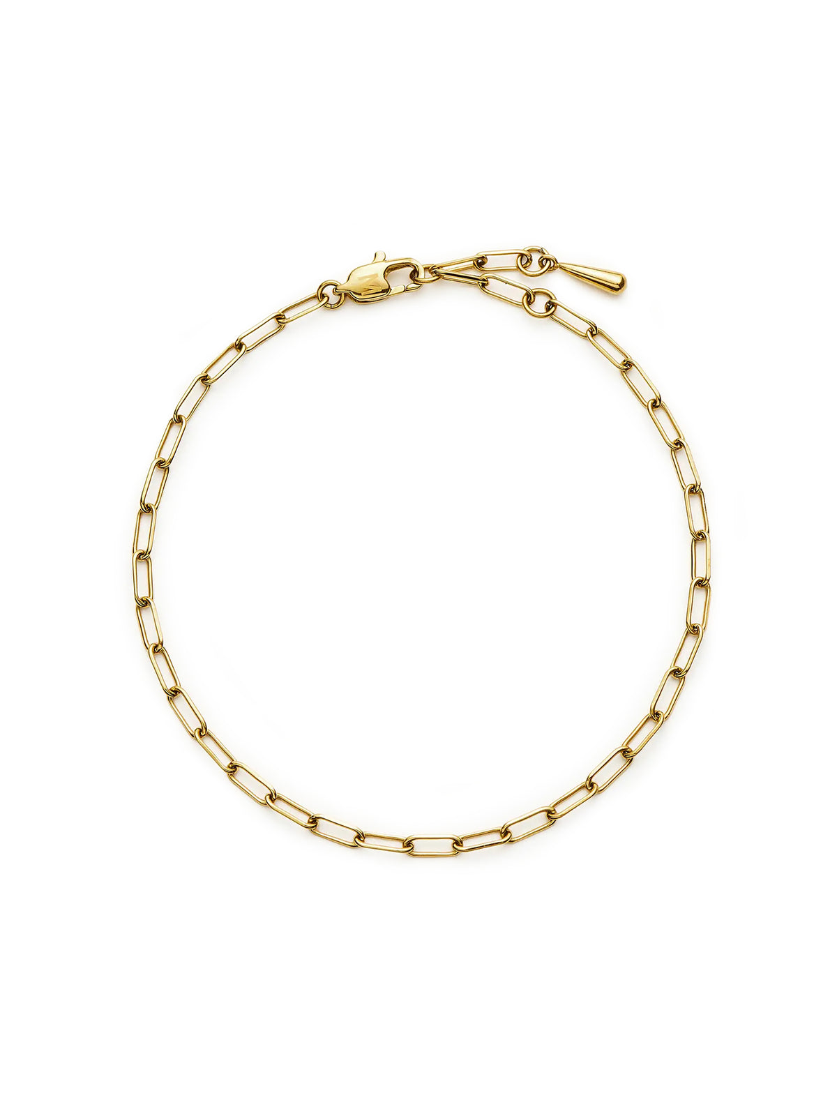 18KT Gold-Plated Mini Paperclip Chain Bracelet