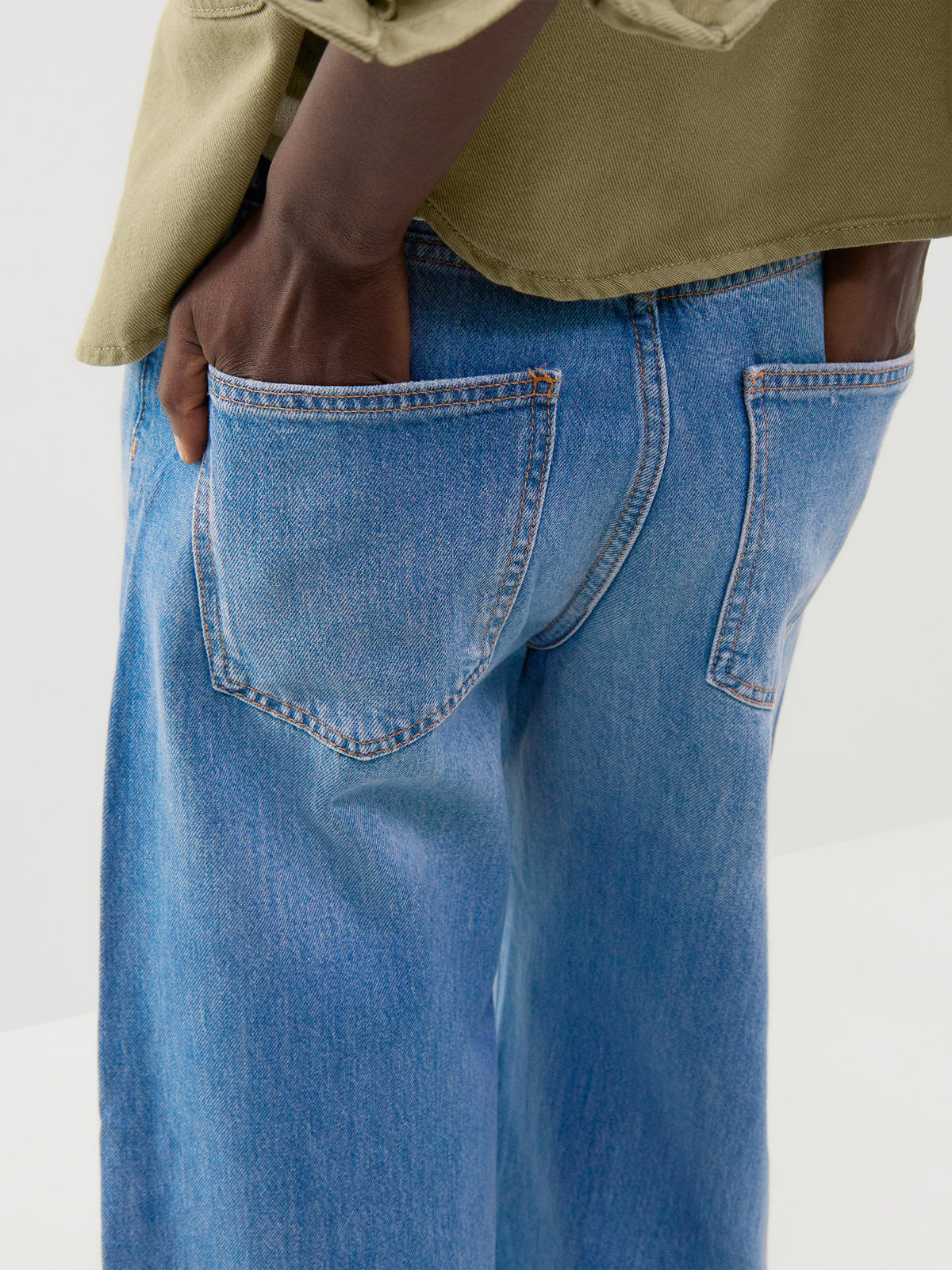 Frankie High Waist Barrel Jeans Blue 32"