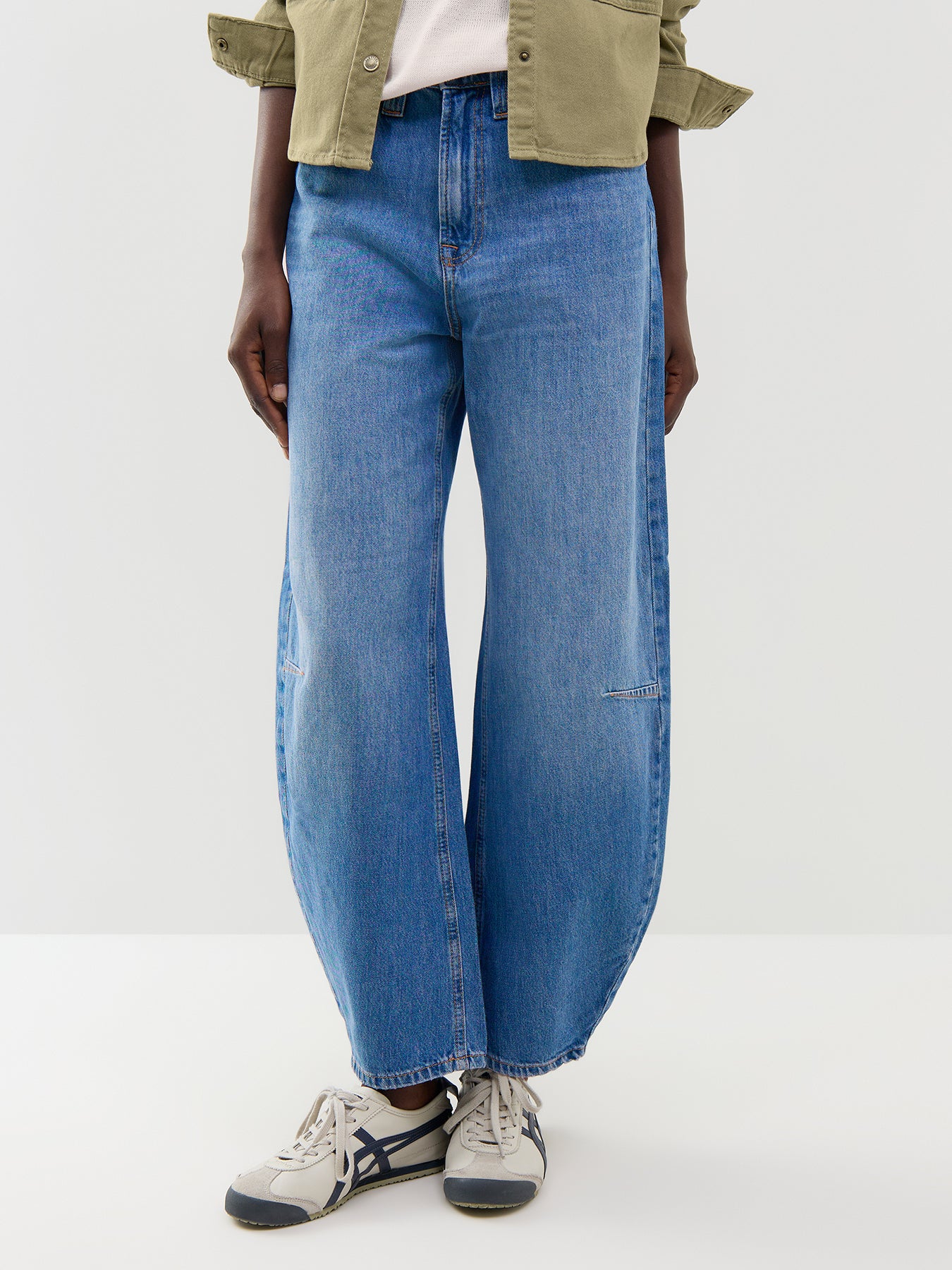 Frankie High Waist Barrel Jeans Blue 32"
