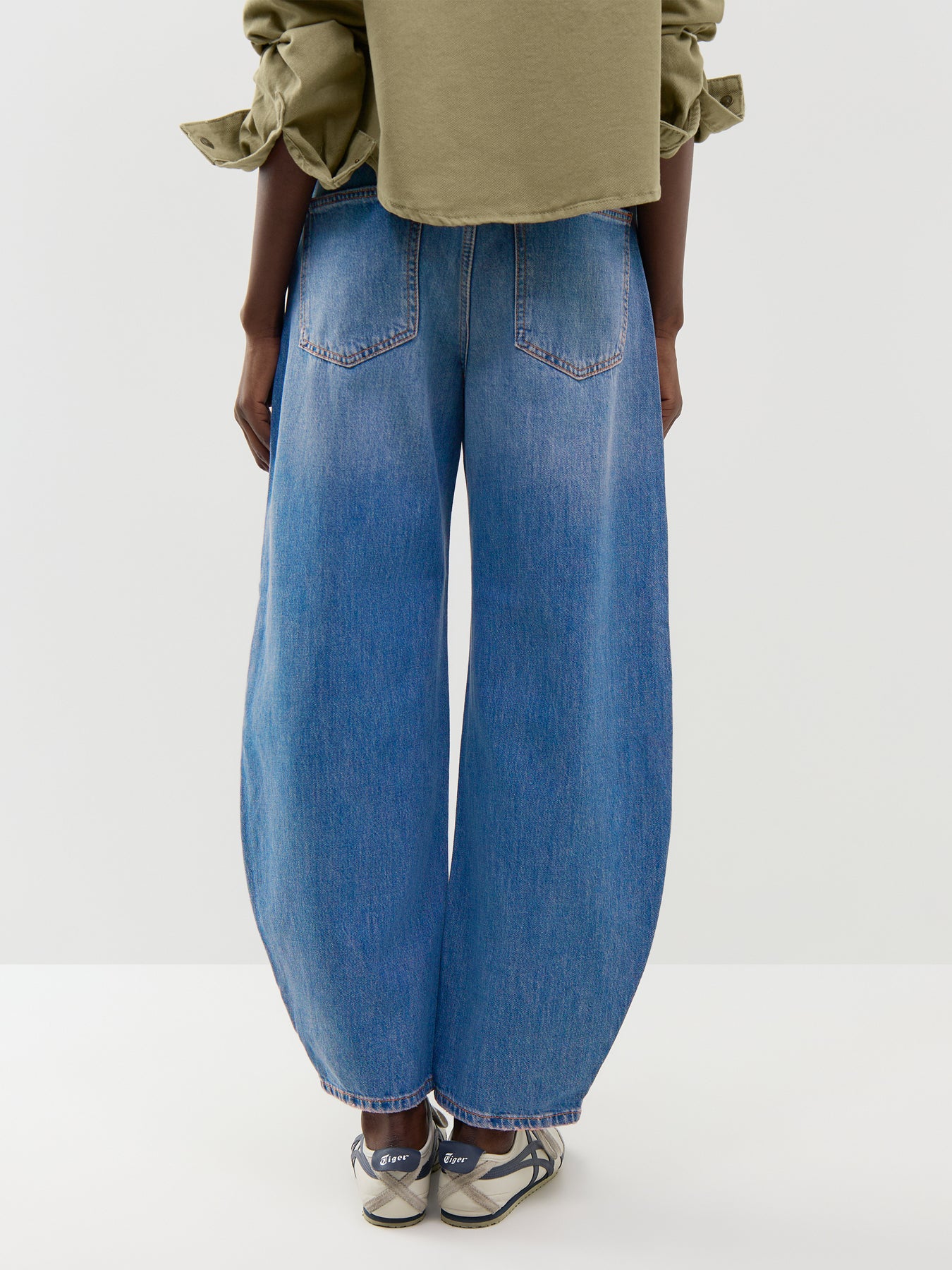 Frankie High Waist Barrel Jeans Blue 32"