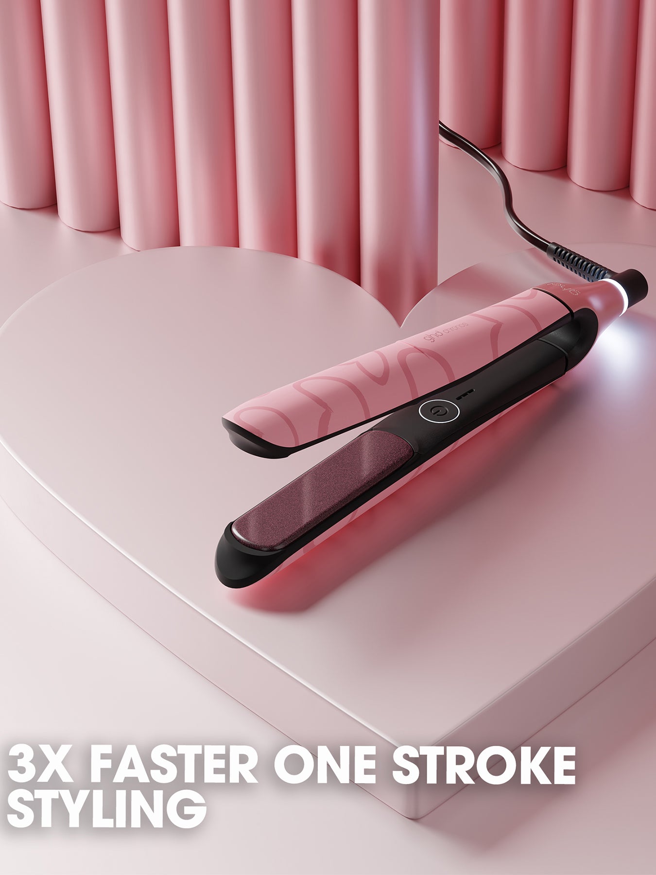 Chronos Limited Edition Hair Straightener Dusted Pink With Love