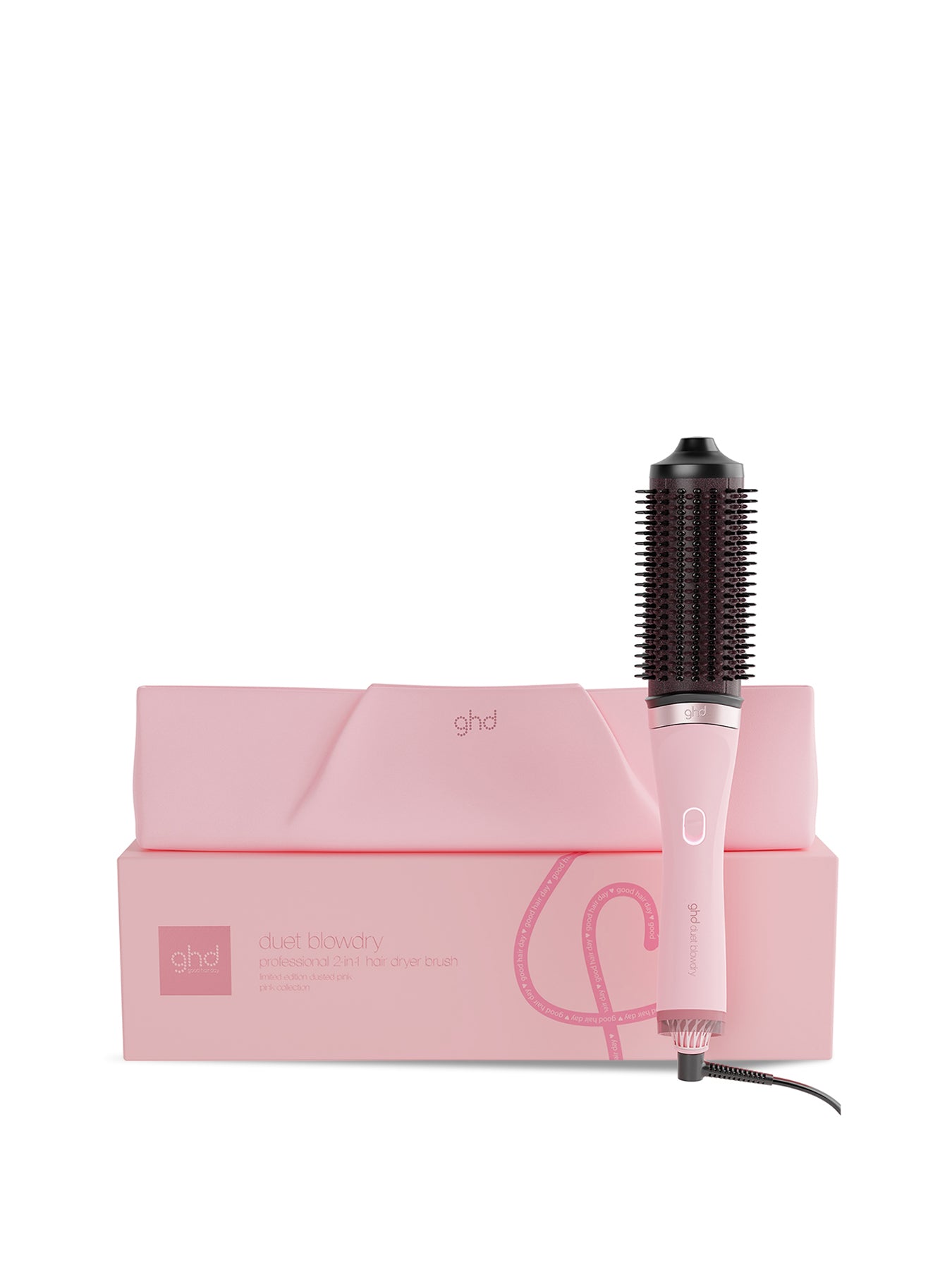 Duet Blowdry Limited Edition Hair Dryer Brush Dusted Pink