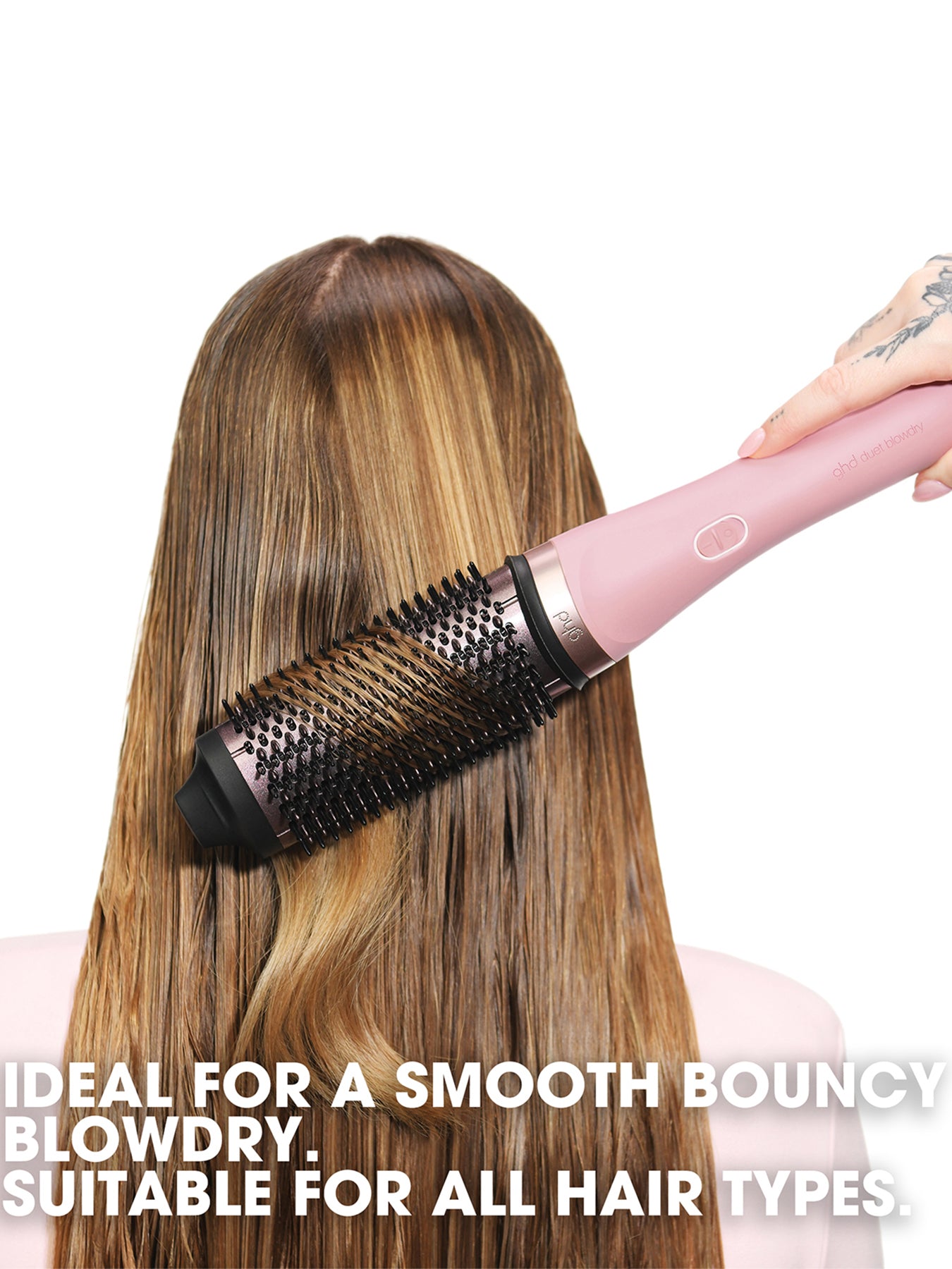 Duet Blowdry Limited Edition Hair Dryer Brush Dusted Pink