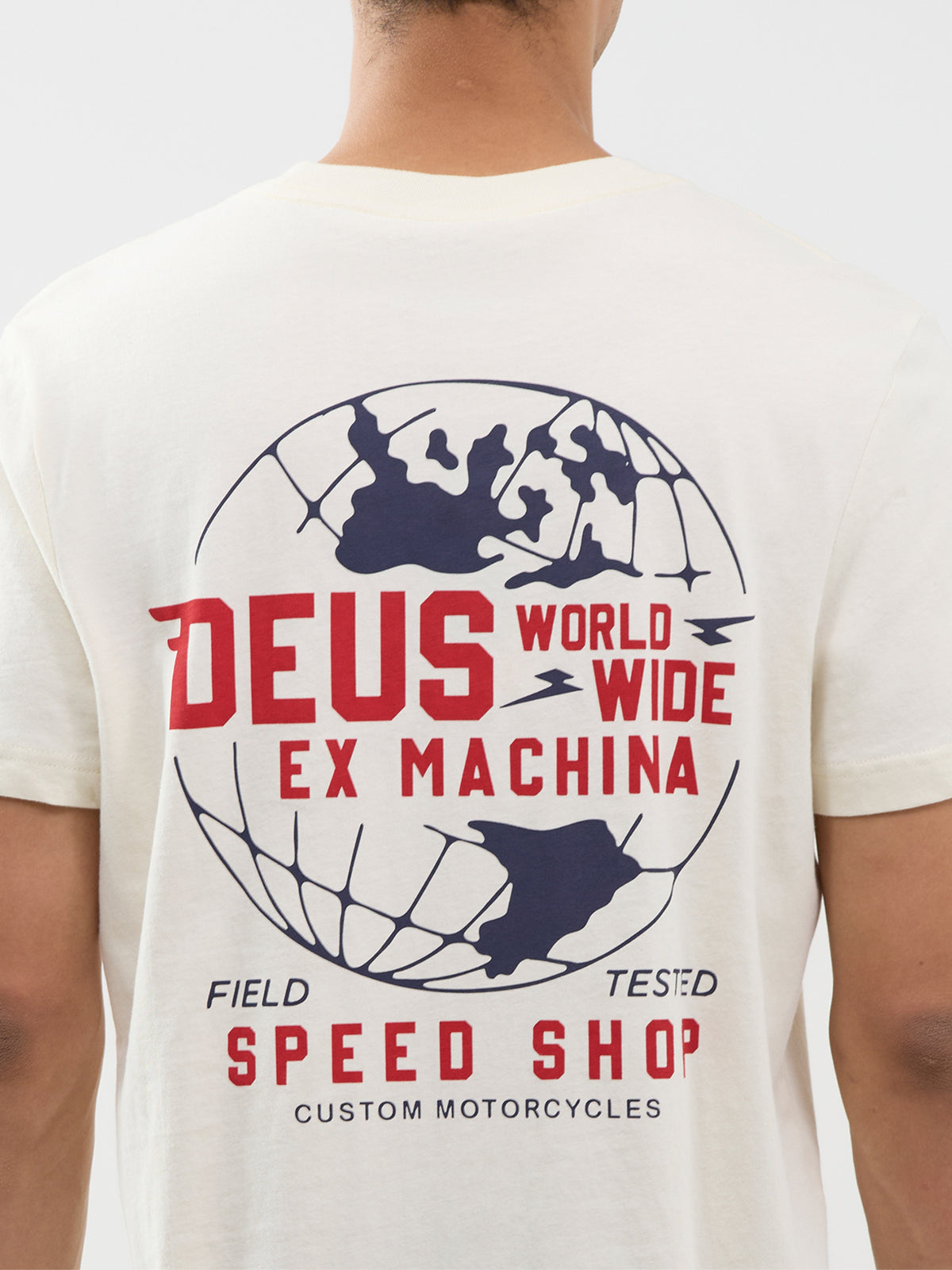 Global Spark Recycled Cotton Blend T-Shirt - Vintage White