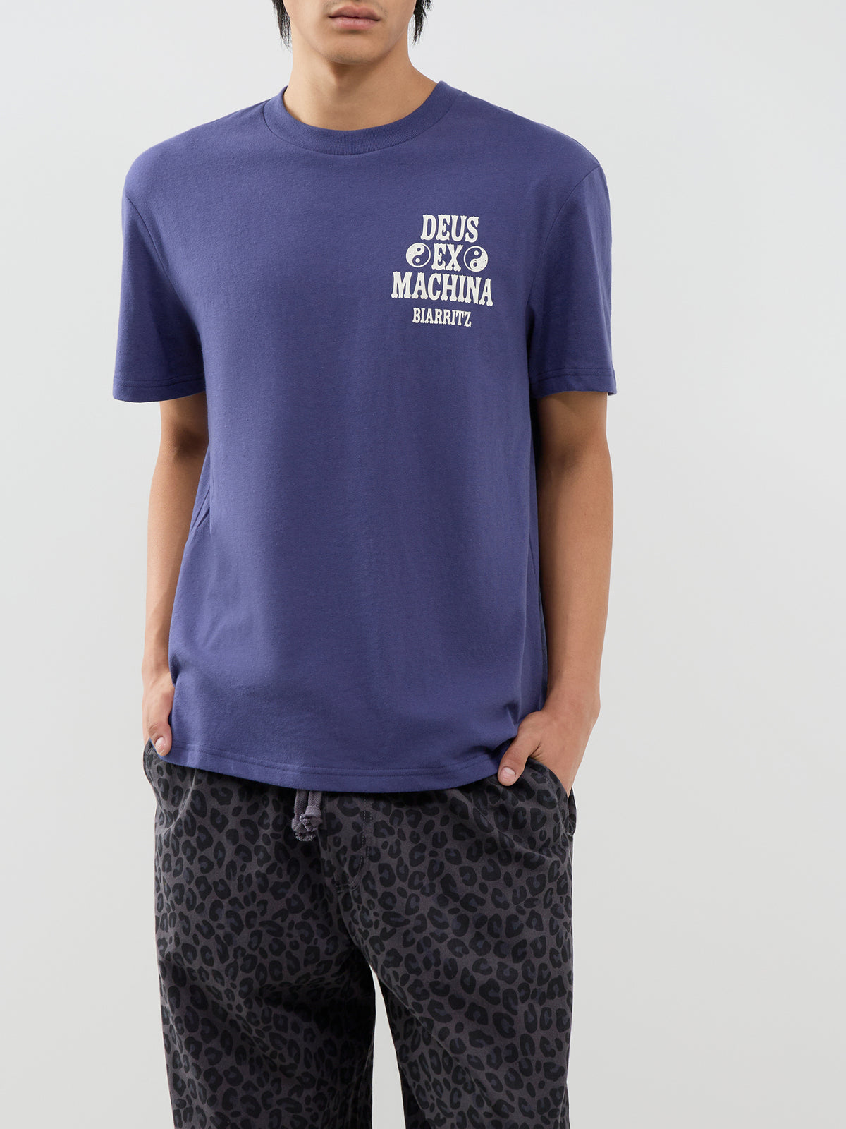 Recycled Cotton Blend Biarritz Ceramic T-Shirt - Mechanic Blue