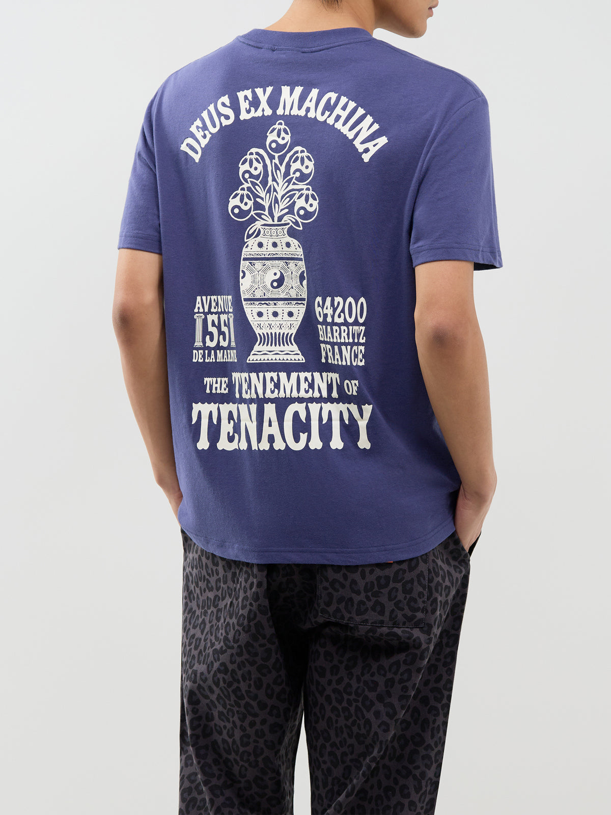 Recycled Cotton Blend Biarritz Ceramic T-Shirt - Mechanic Blue
