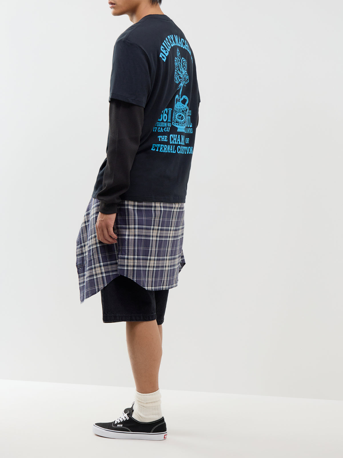 Recycled Cotton Blend Seoul Ceramic T-Shirt - Black