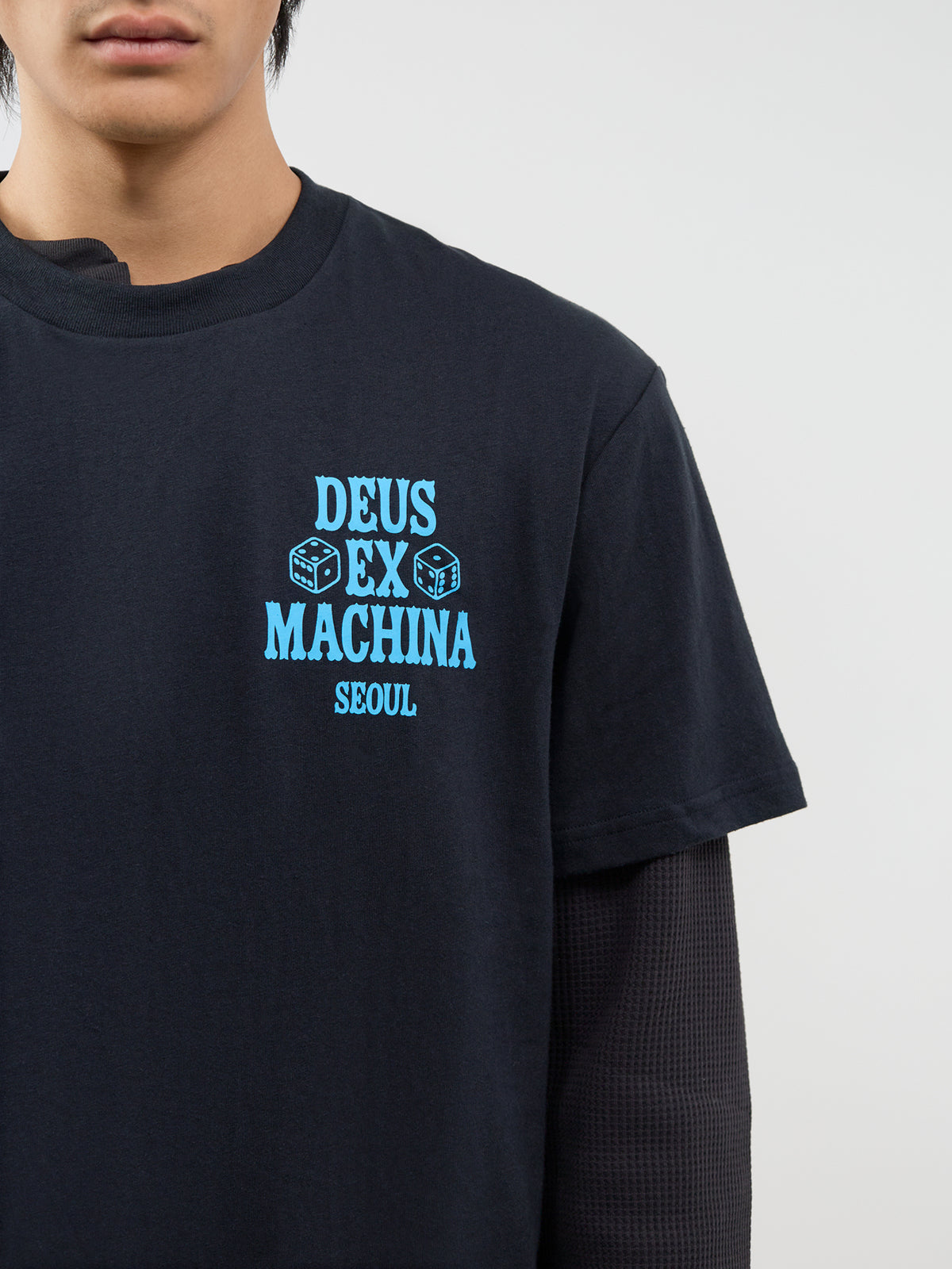 Recycled Cotton Blend Seoul Ceramic T-Shirt - Black