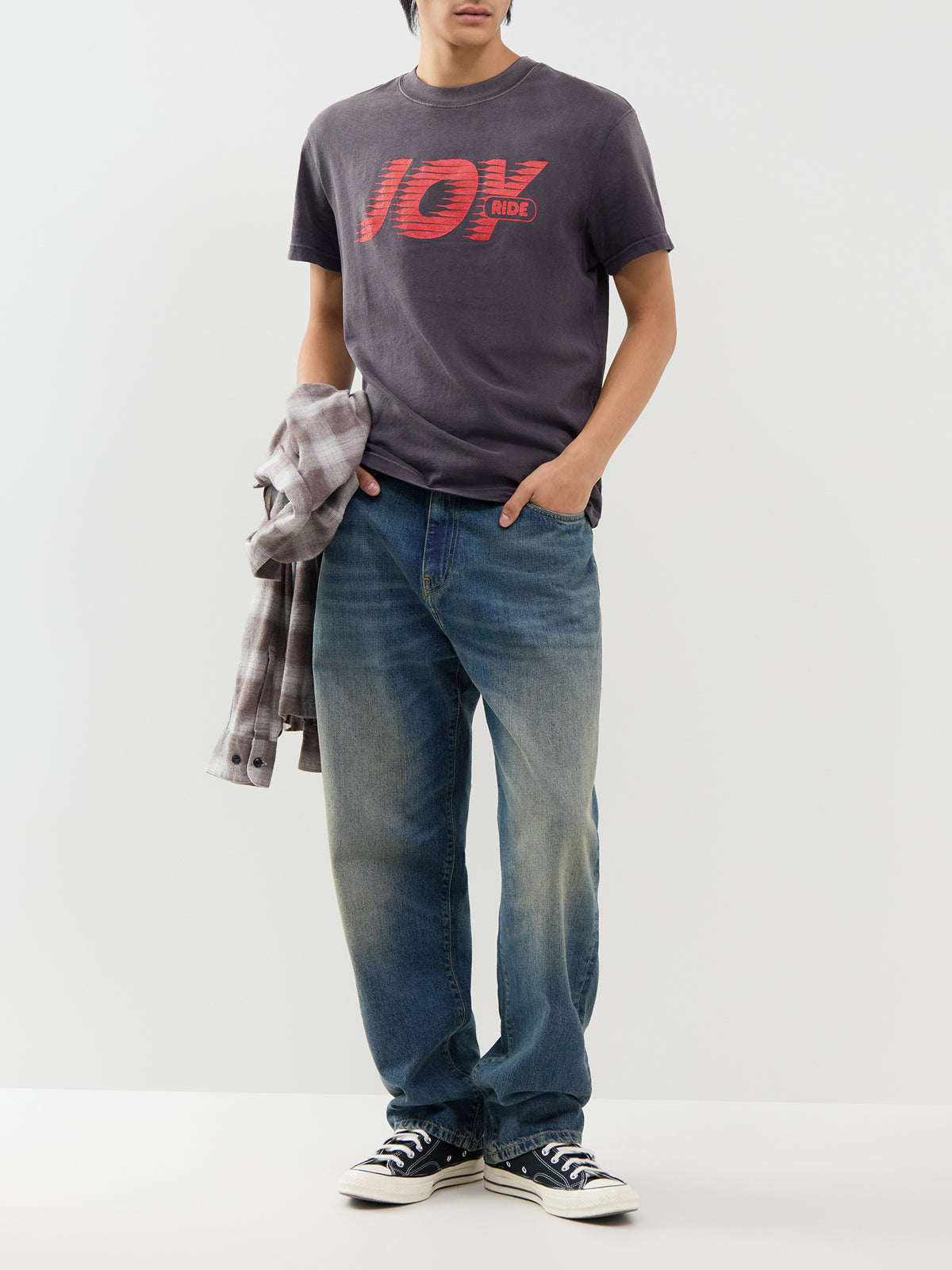 Recycled Cotton Fast Times T-Shirt - Black