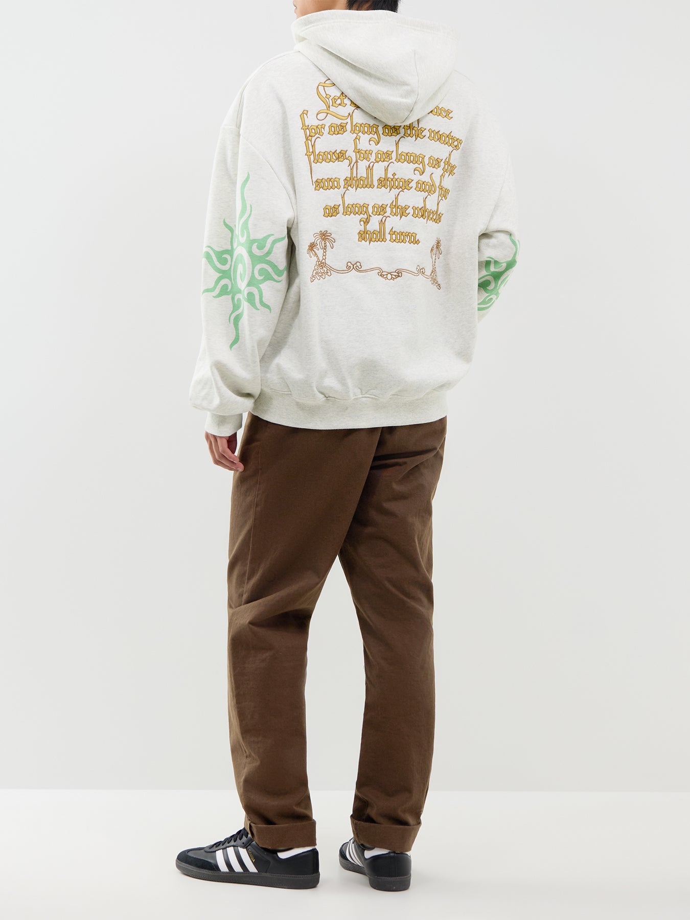 Recycled Cotton Blend Invocation Hoodie - Light Grey Marle