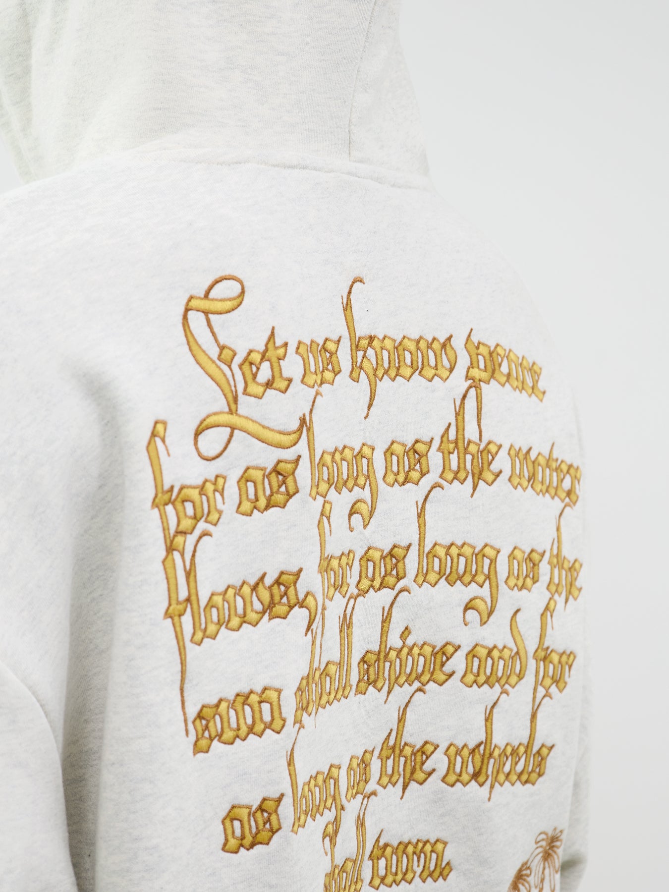 Recycled Cotton Blend Invocation Hoodie - Light Grey Marle