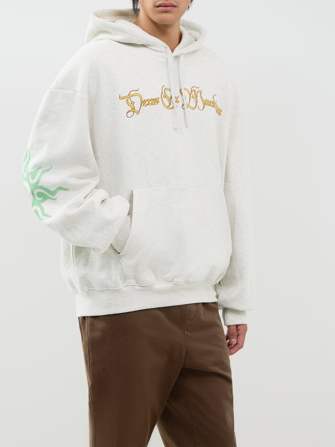 Recycled Cotton Blend Invocation Hoodie - Light Grey Marle